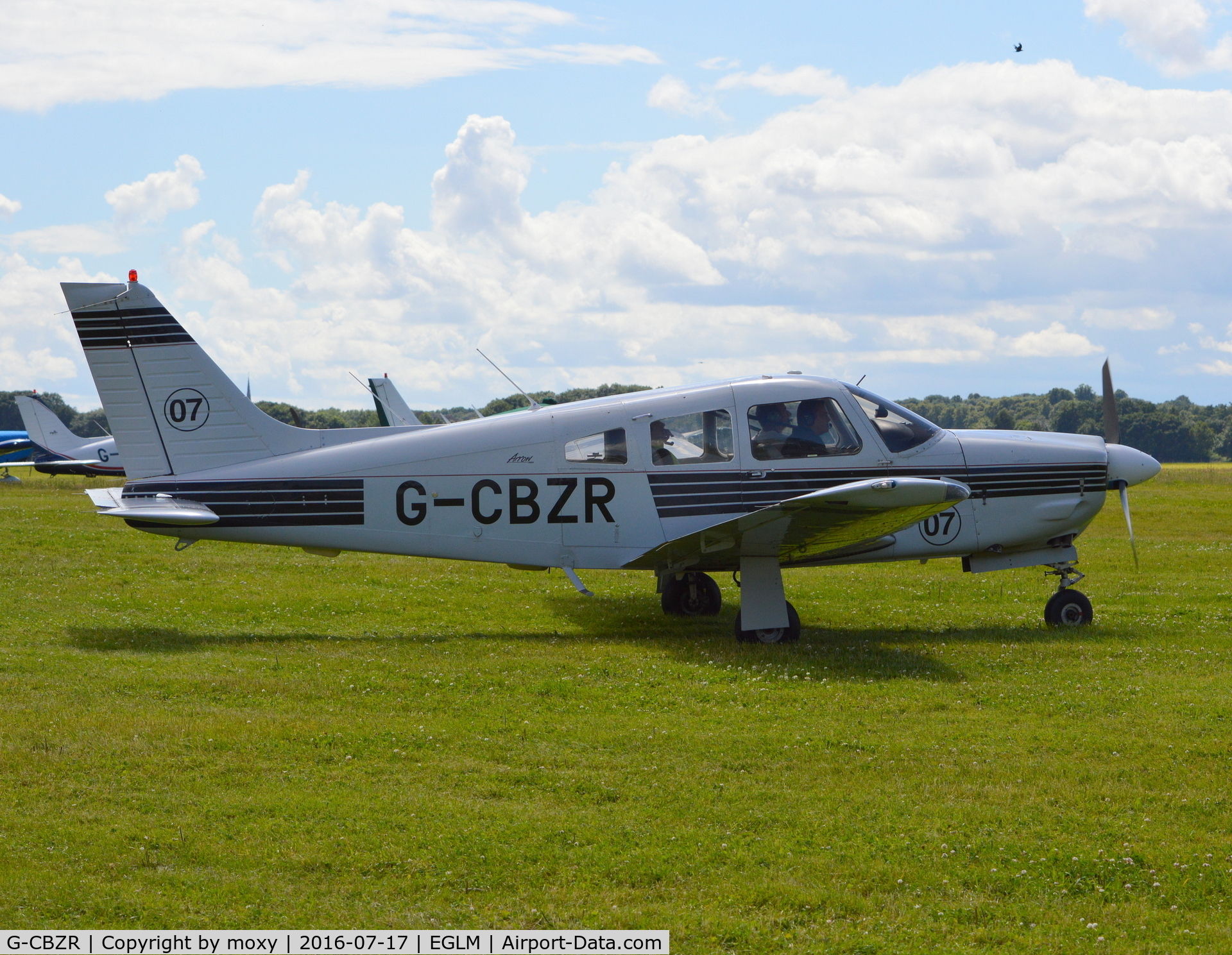 G-CBZR, 1989 Piper PA-28R-201 Cherokee Arrow III C/N 2837029, Piper Cherokee Arrow III at White Waltham. Ex N175ND