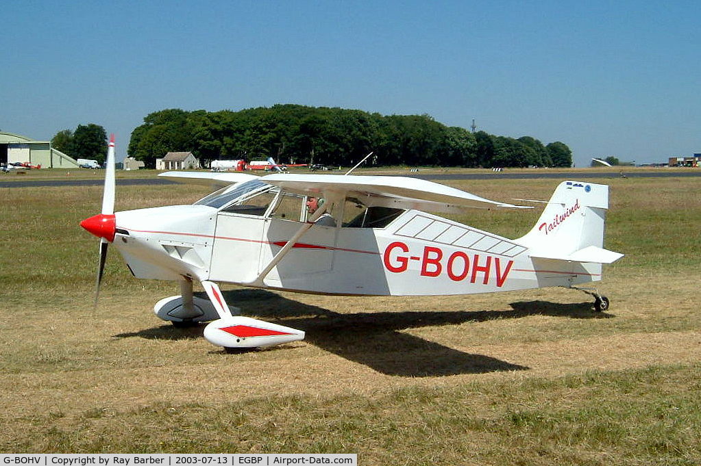 G-BOHV, 1990 Wittman W-8 Tailwind C/N PFA 031-11151, Wittman W.8 Tailwind [PFA 031-11151] Kemble~G 13/07/2003