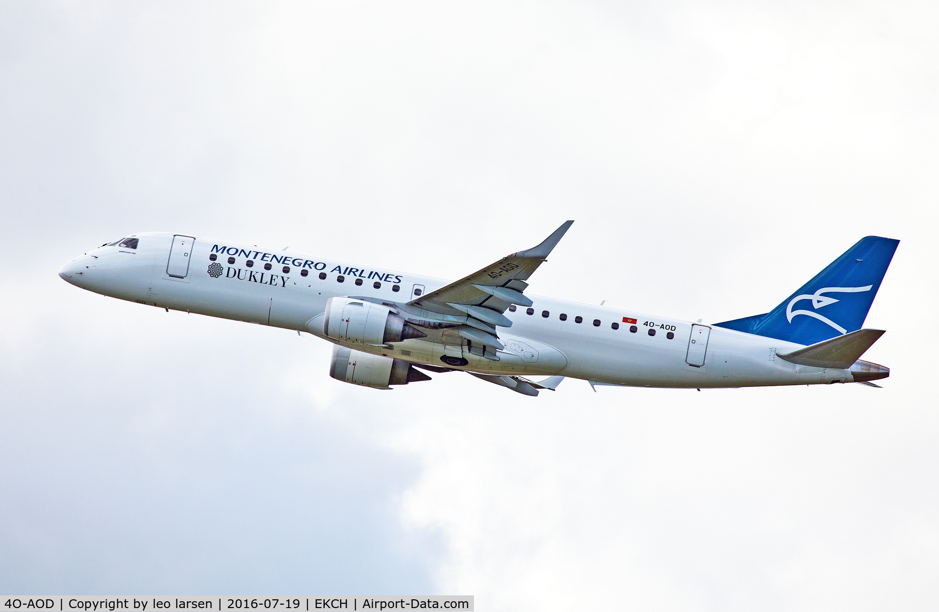 4O-AOD, 2014 Embraer 190LR (ERJ-190-100LR) C/N 19000665, Copenhagen 19.7.16