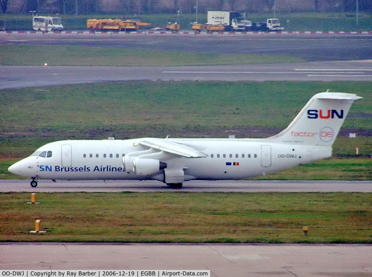 OO-DWJ, 1999 British Aerospace Avro 146-RJ100 C/N E3355, BAe 146-RJ100 [E3355] (SN Brussels Airlines) Birmingham Int'l~G 19/12/2006