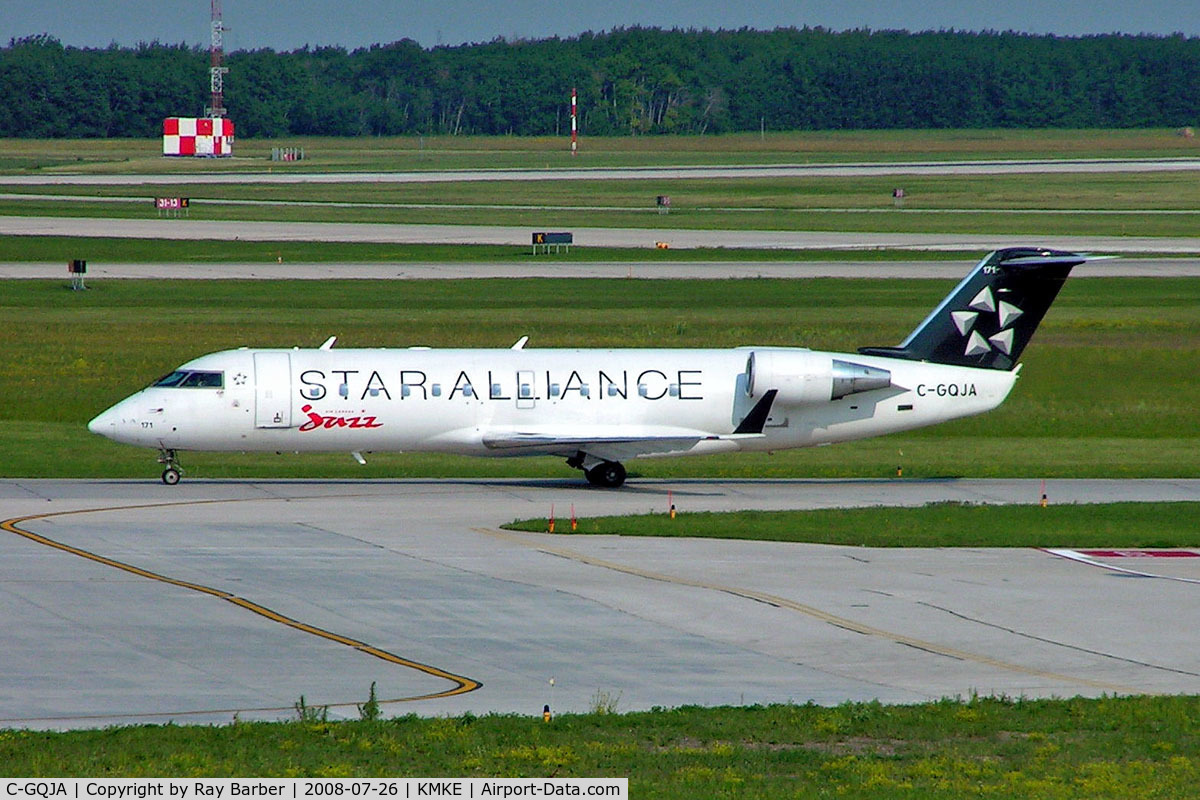 C-GQJA, 2004 Canadair CRJ-100ER (CL-600-2B19) C/N 7963, Canadair CRJ-200LR [7963] (Air Canada Jazz) Winnipeg-International~C 26/07/2008