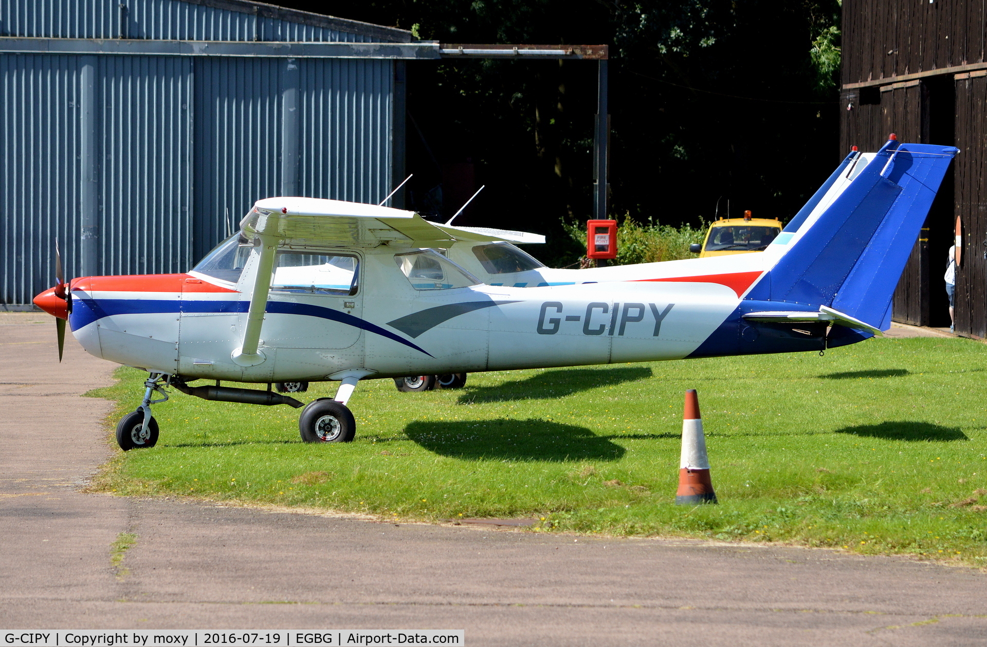 G-CIPY, 1980 Reims F152 C/N 1742, Reims Cessna F152 at Leicester Airport. Ex PH-TGB