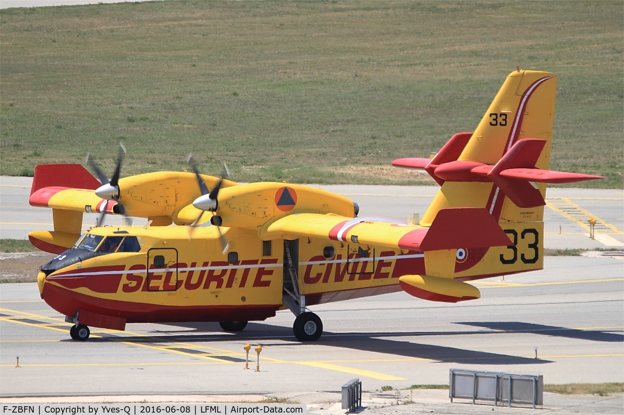 F-ZBFN, 1995 Canadair CL-215-6B11 CL-415 C/N 2006, Canadair CL-415, Holding point rwy 31R, Marseille-Provence Airport (LFML-MRS)