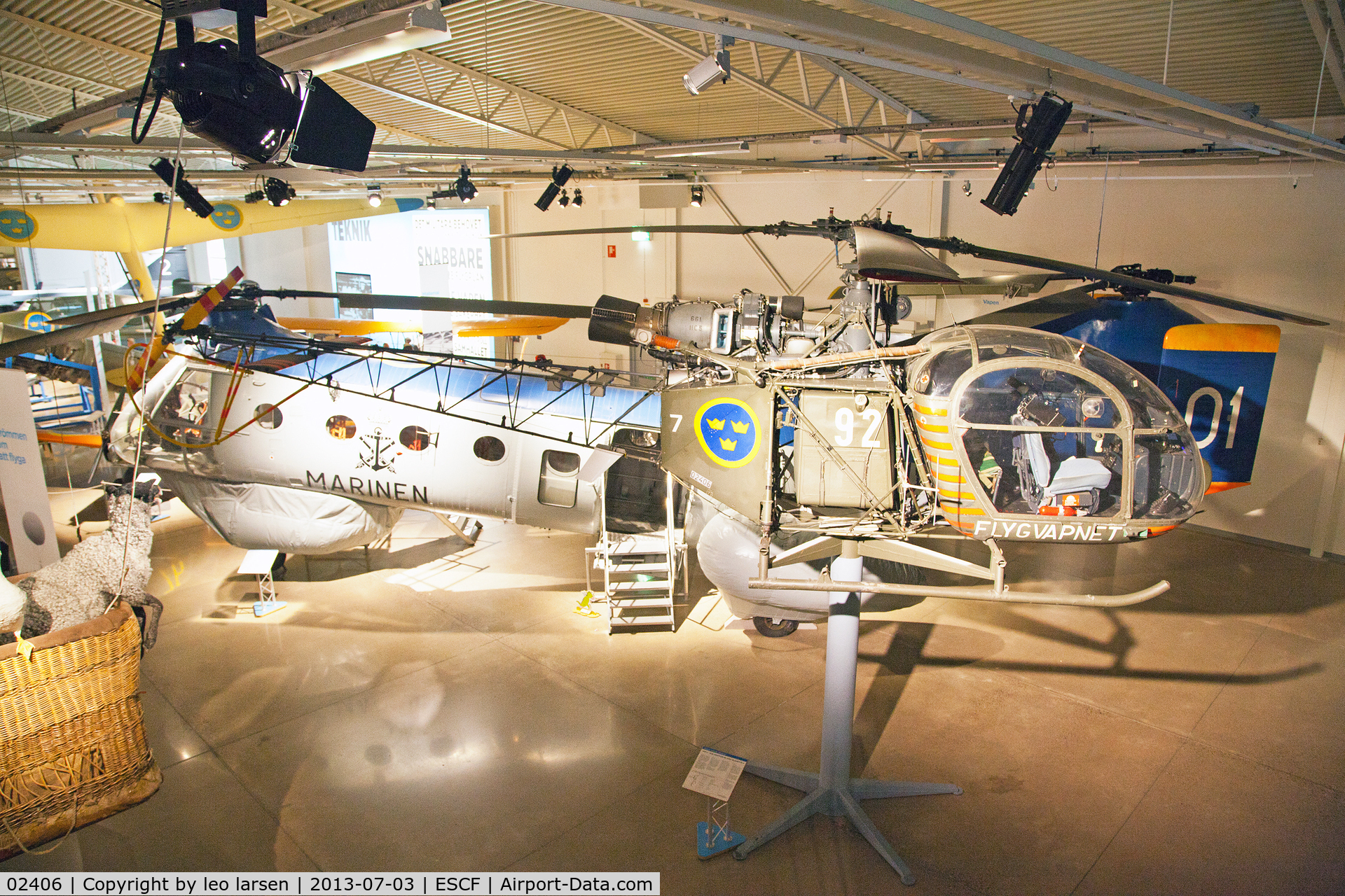 02406, Saab Hkp2 Alouette II (SE-3130) C/N 1279/C116, Flygvapen Museum Linkoping 3.7.13