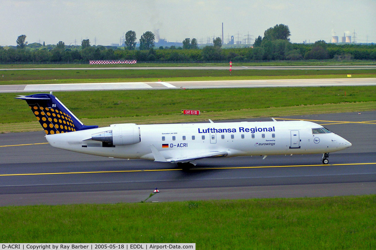 D-ACRI, 2003 Bombardier CRJ-200ER (CL-600-2B19) C/N 7862, Canadair CRJ-200-200LR [7862] (Lufthansa Regional/Eurowings) Dusseldorf~D 18/05/2006