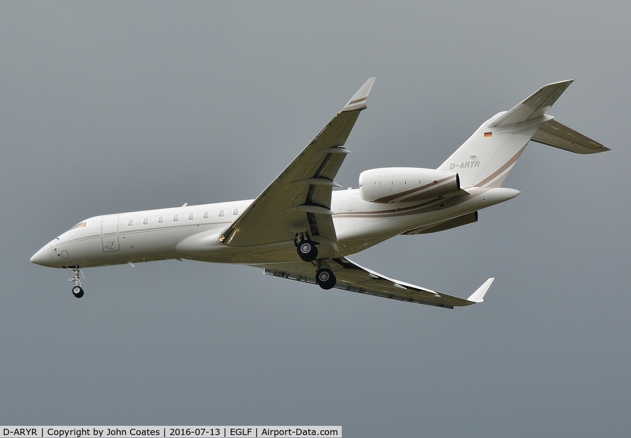 D-ARYR, 2010 Bombardier BD-700-1A10 Global Express C/N 9419, Finals to 24