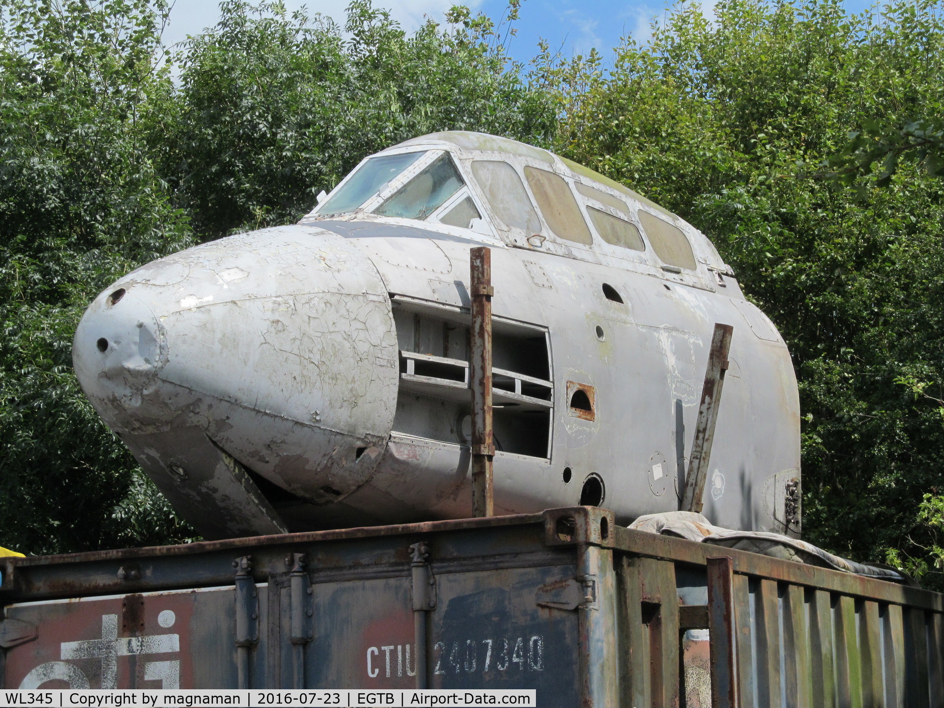 WL345, Gloster Meteor T.7 C/N Not found WL345, nose I think of adjacent fuselage