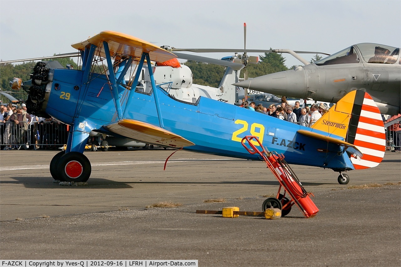 F-AZCK, 1941 Boeing A75N1 (PT-17) C/N 75-1653, Boeing Stearman A 75, Static Display Open Day 2012, Lann Bihoué Air Base (LFRH-LRT)