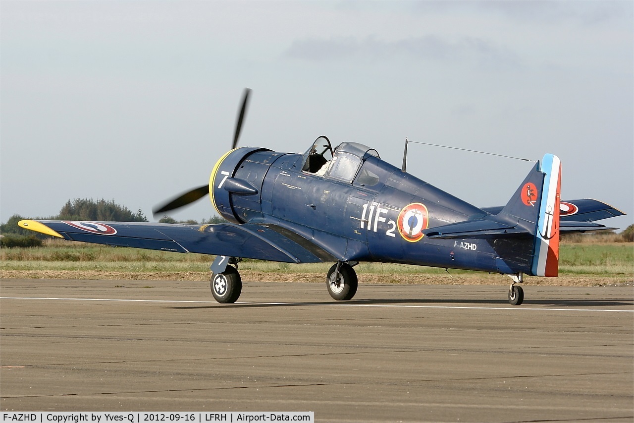 F-AZHD, North American NA-68 C/N SA-30, North American NA-68 (T6), Taxiing to holding point prior take off, Lann Bihoué Naval Air Base (LFRH-LRT)