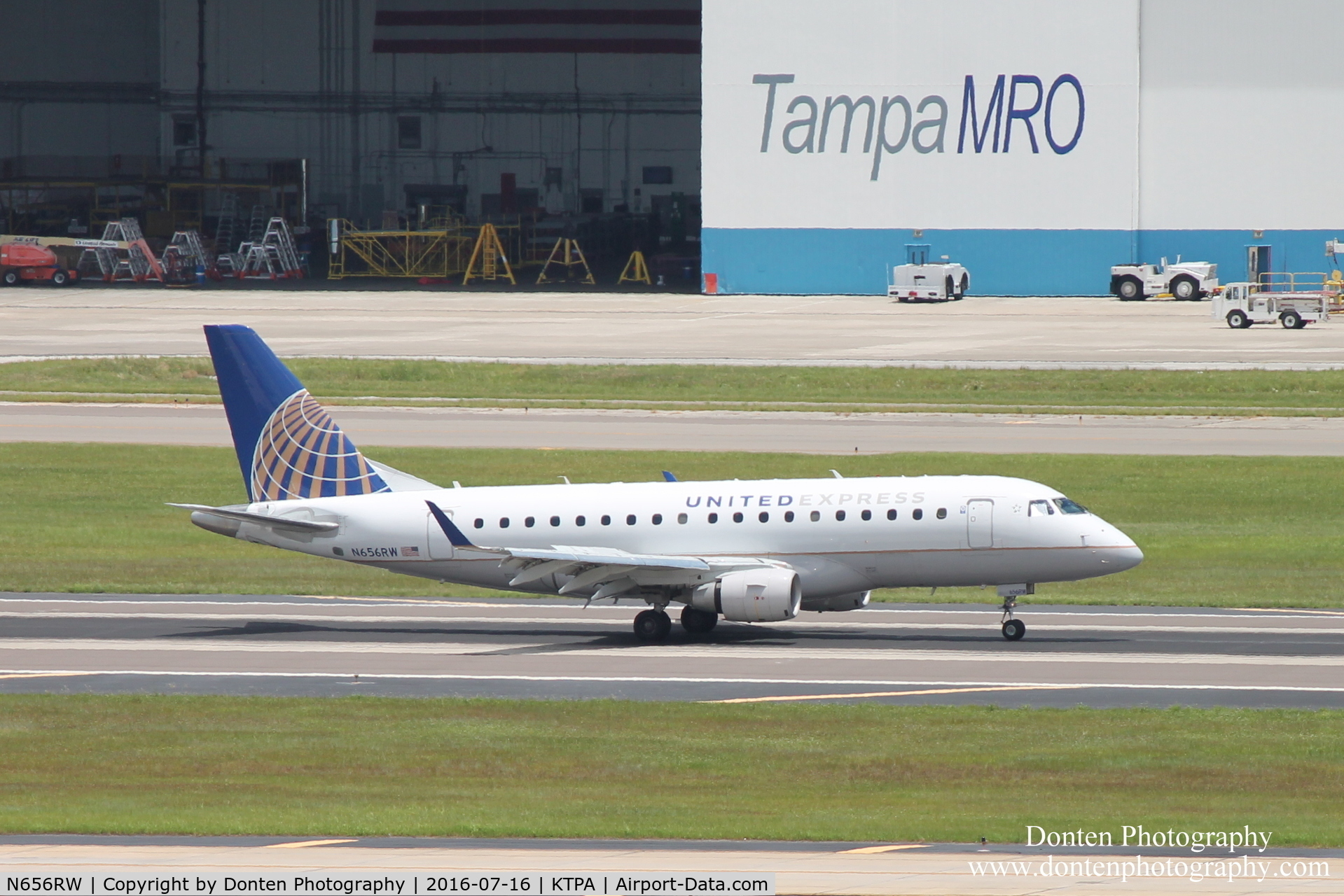 N656RW, 2005 Embraer 170SE (ERJ-170-100SE) C/N 17000113, United Flight 3391 operated by Republic (N656RW) arrives at Tampa International Airport following flight from Newark Liberty International Airport