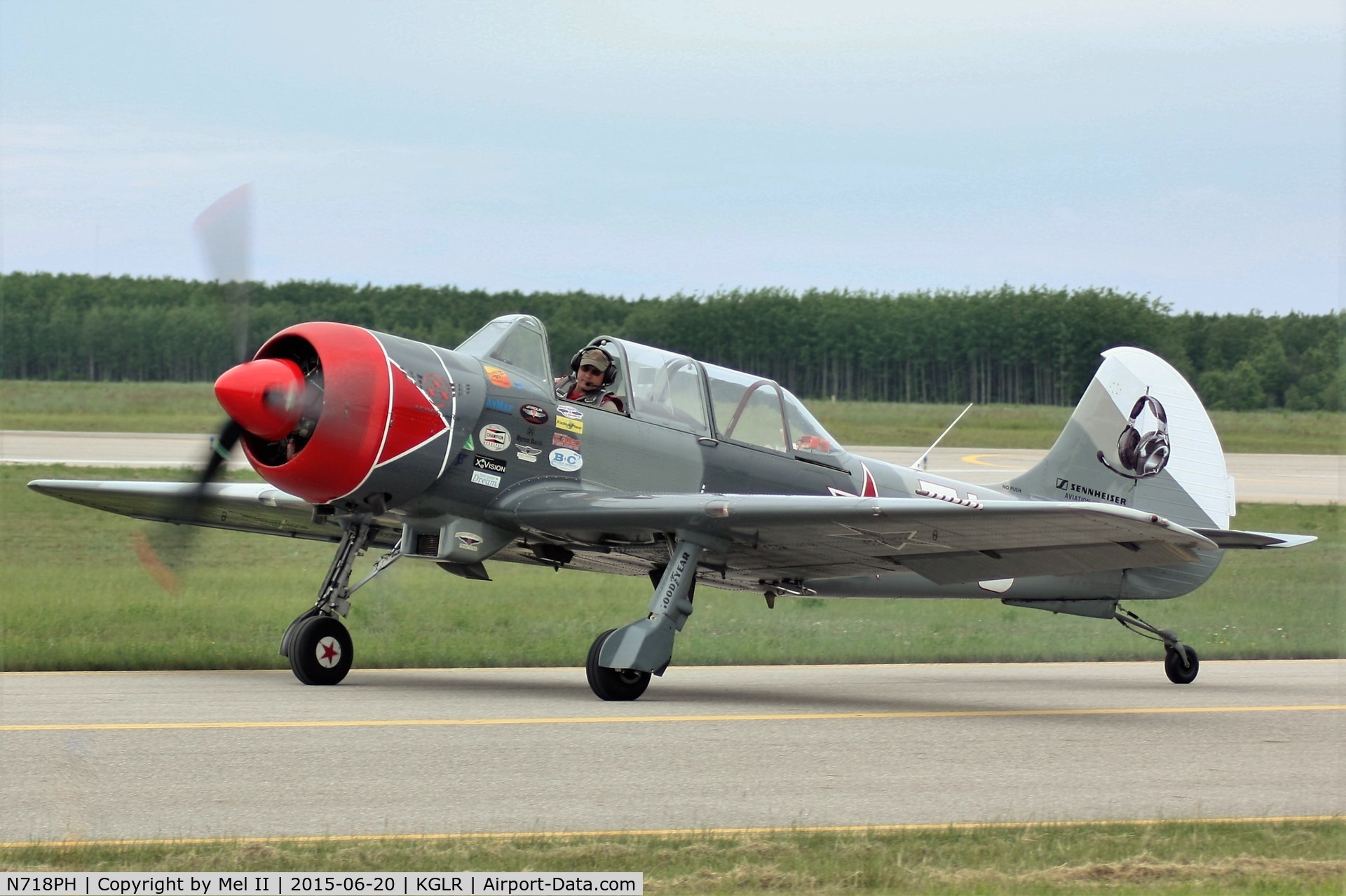 N718PH, 2003 Yakovlev (Aerostar) Yak-52TW C/N 0312503, 2015 Wings Over Gaylord Air Show