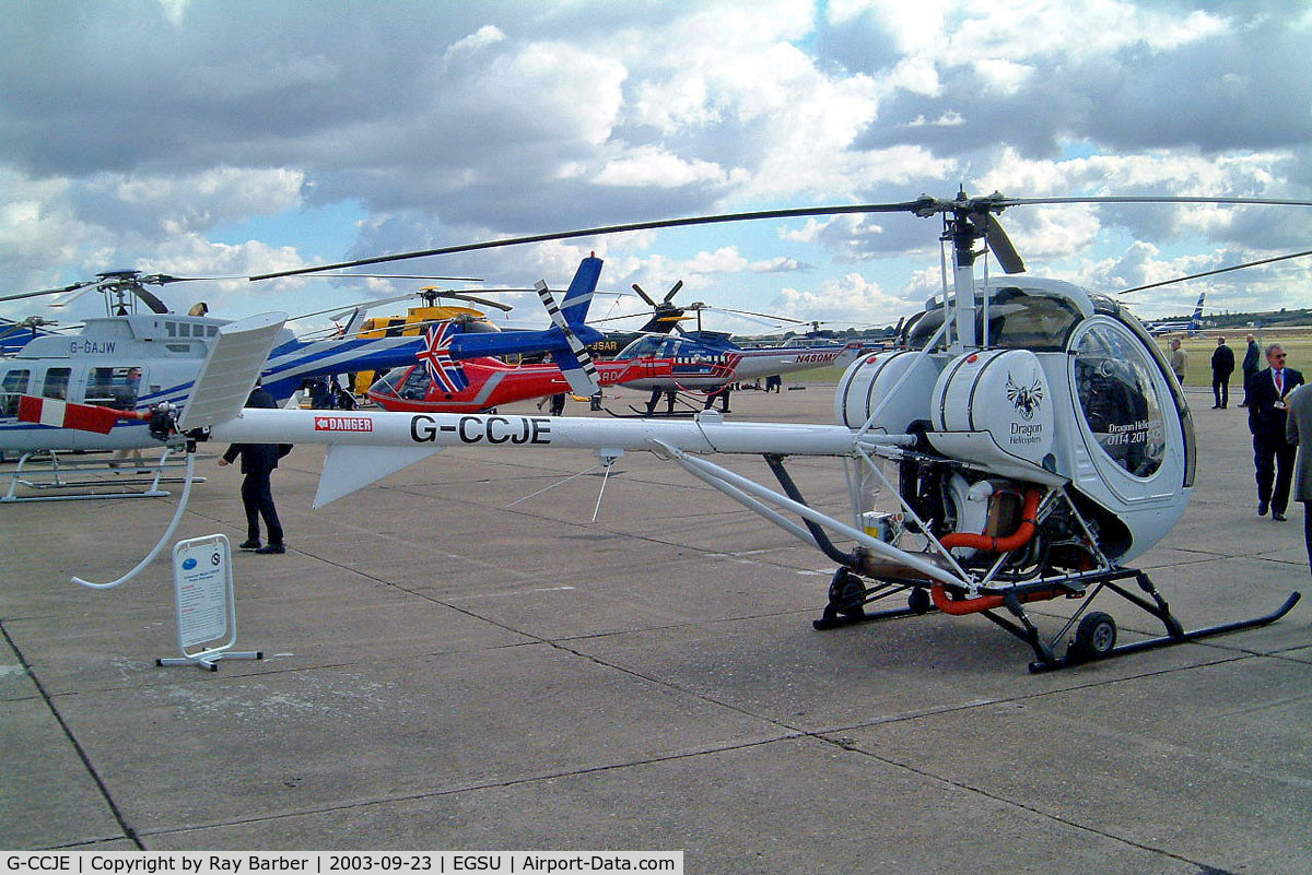 G-CCJE, 2003 Schweizer 269C-1 C/N 0148, Schweizer 269C-1 [0148] (Dragon Helicopters) Duxford~G 23/09/2003