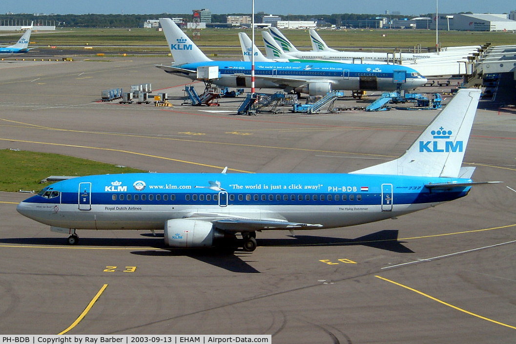 PH-BDB, 1986 Boeing 737-306 C/N 23538, Boeing 737-306 [23538] (KLM Royal Dutch Airlines) Amsterdam-Schiphol~PH 13/09/2003