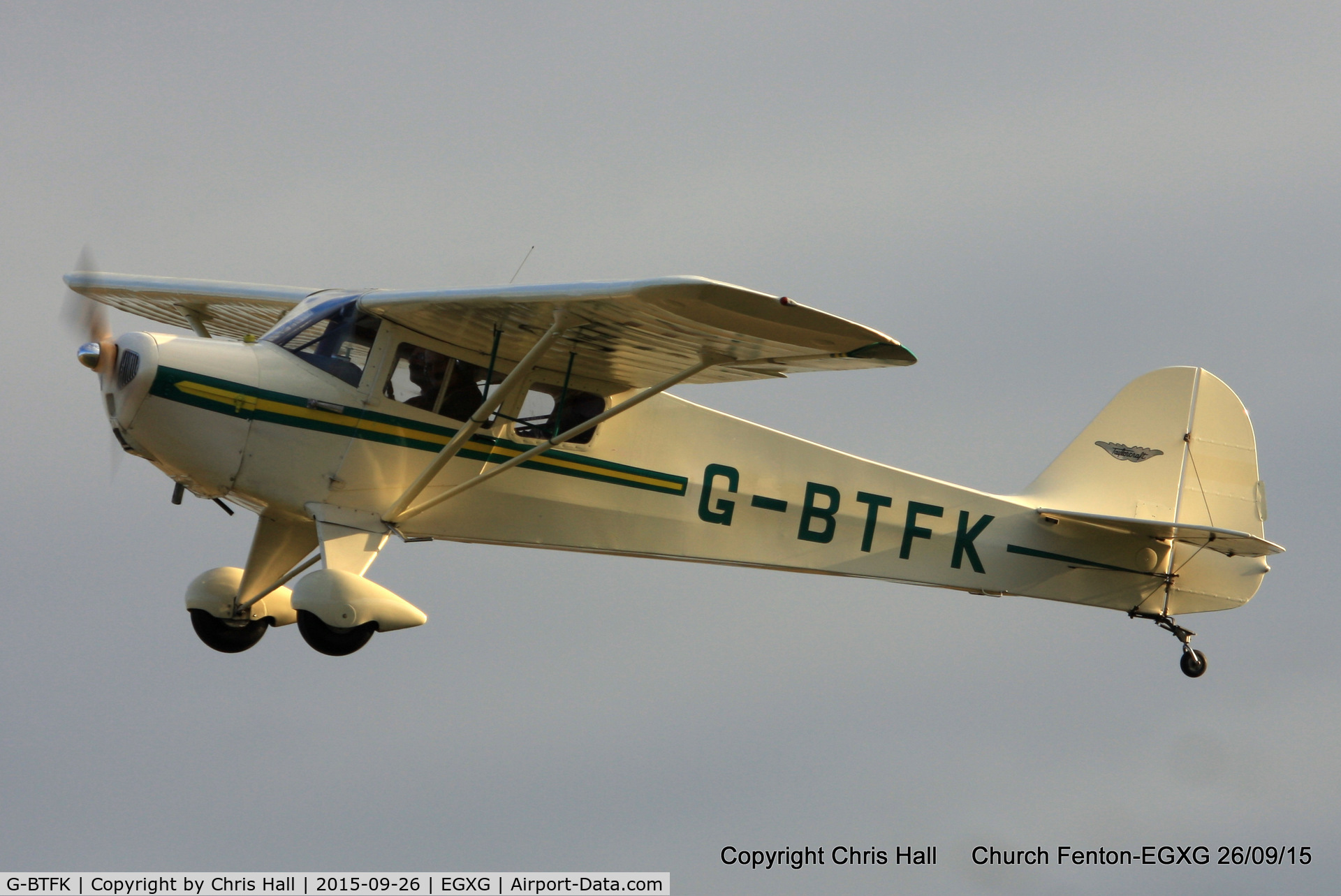 G-BTFK, 1947 Taylorcraft BC-12D Twosome C/N 10540, at the Yorkshire Airshow