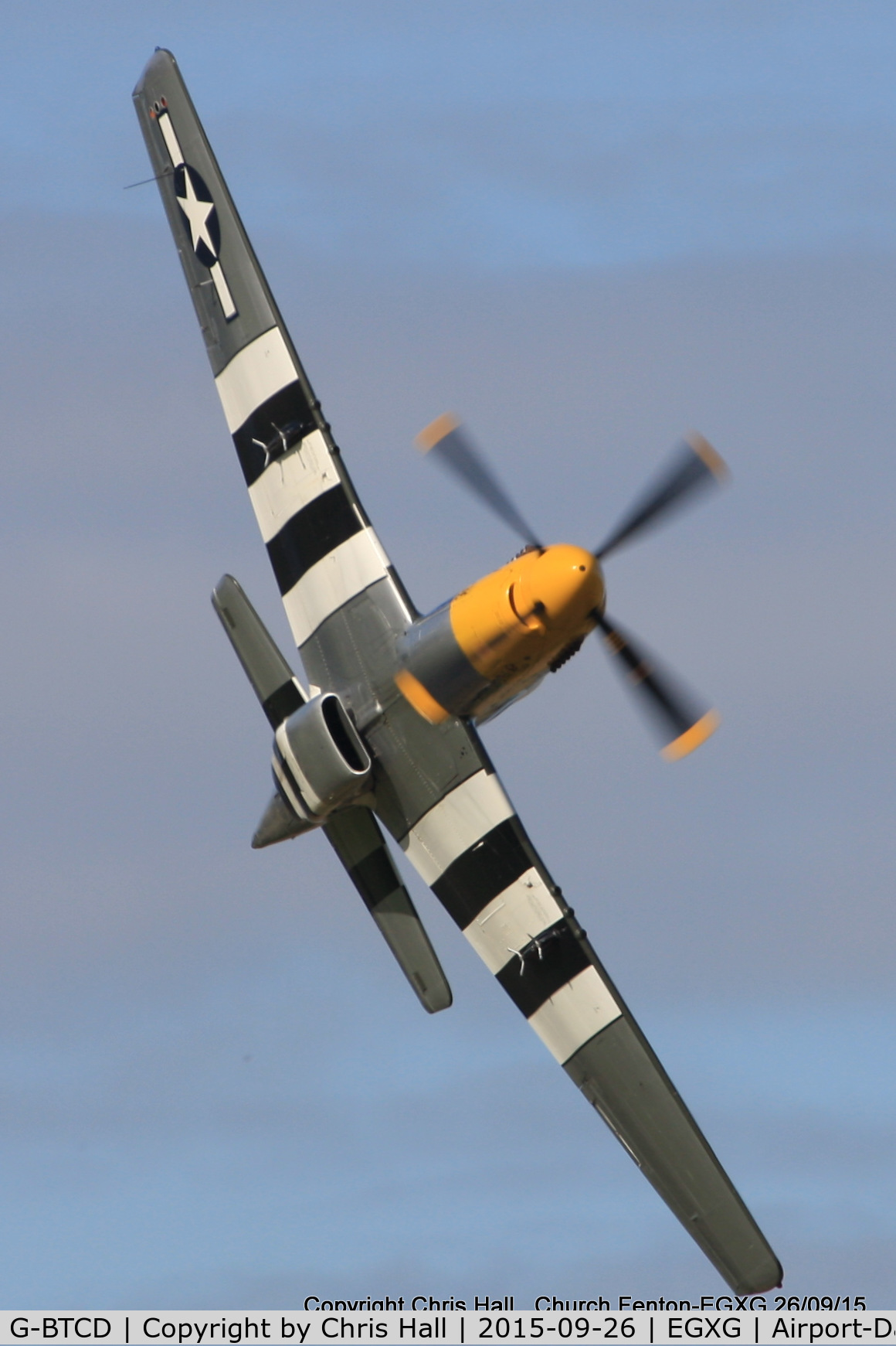G-BTCD, 1944 North American P-51D Mustang C/N 122-39608, at the Yorkshire Airshow