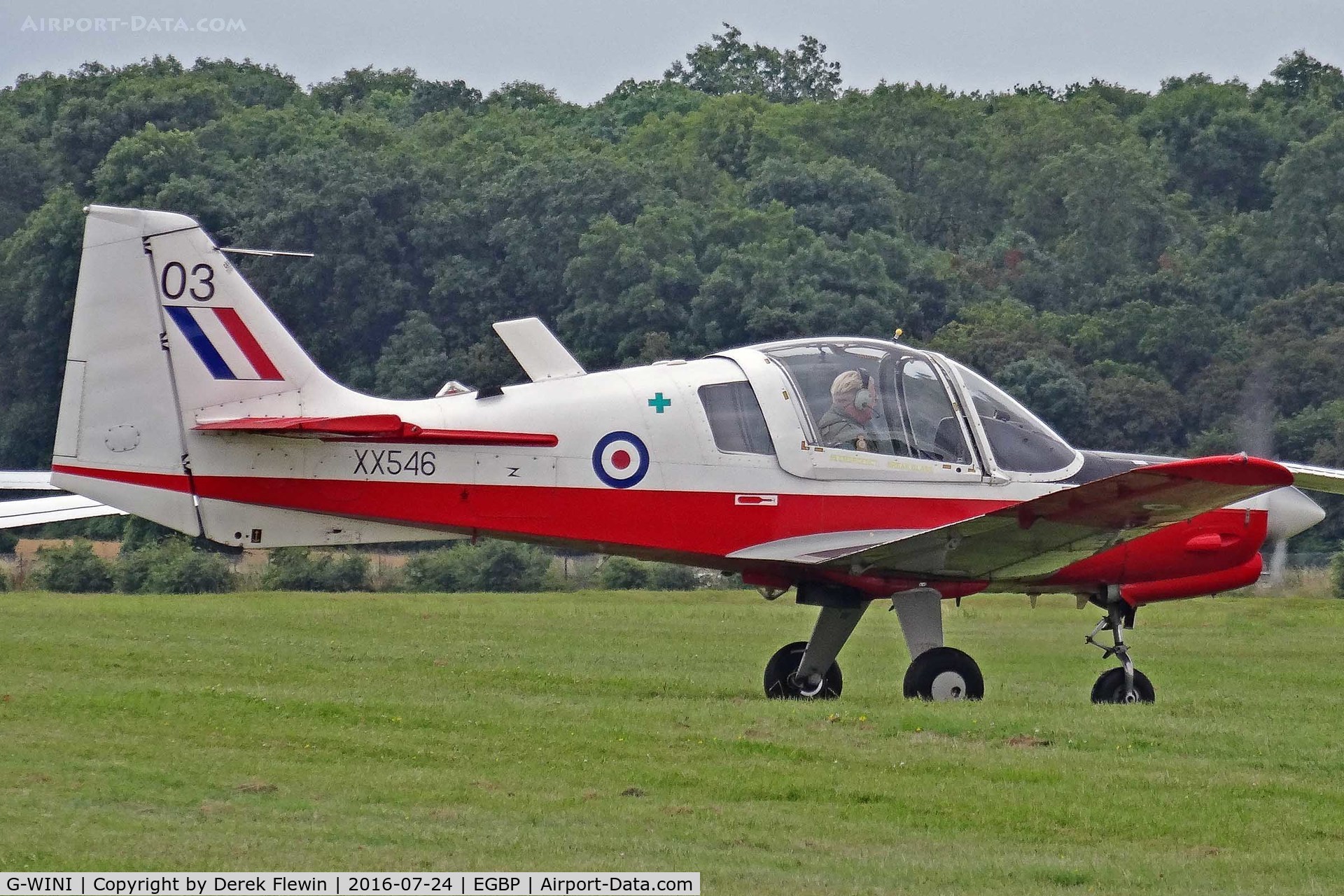 G-WINI, 1973 Scottish Aviation Bulldog T.1 C/N BH120/238, Bulldog, Conington Cambridgeshire based, previously XX546, G-CBCO, seen at the Skysport fly in.