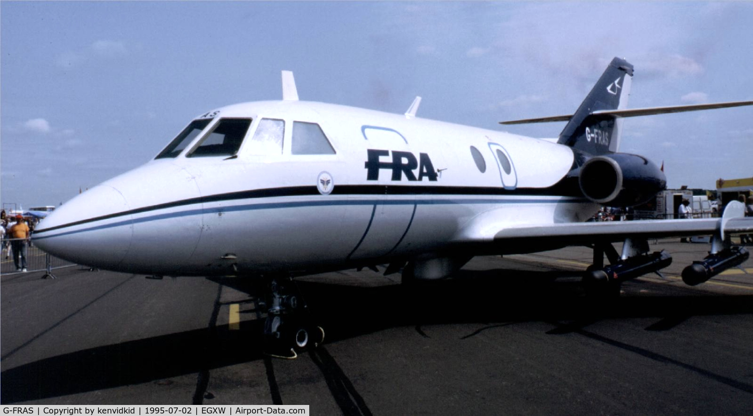 G-FRAS, 1967 Dassault Falcon (Mystere) 20DC C/N 82, Airshow 1995
