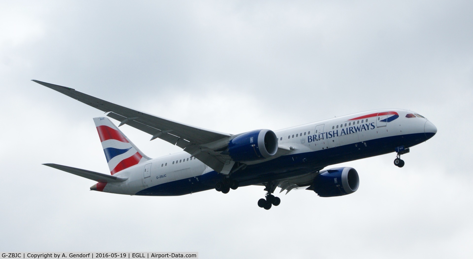G-ZBJC, 2013 Boeing 787-8 Dreamliner C/N 38611, British Airways, is here landing at London Heathrow(EGLL)
