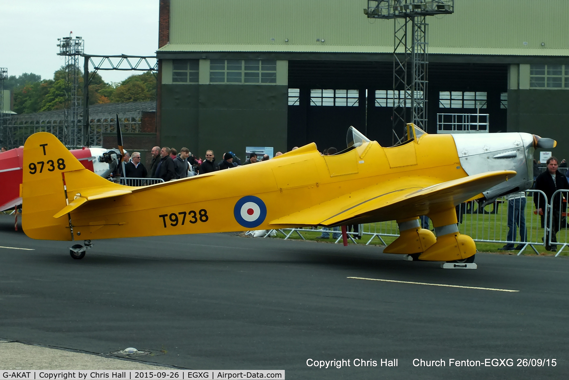 G-AKAT, 1940 Miles M14A Hawk Trainer 3 C/N 2005, at the Yorkshire Airshow