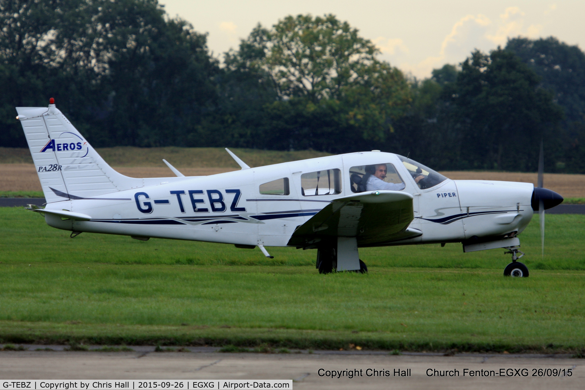 G-TEBZ, 1977 Piper PA-28R-201 Cherokee Arrow III C/N 28R-7737050, at the Yorkshire Airshow