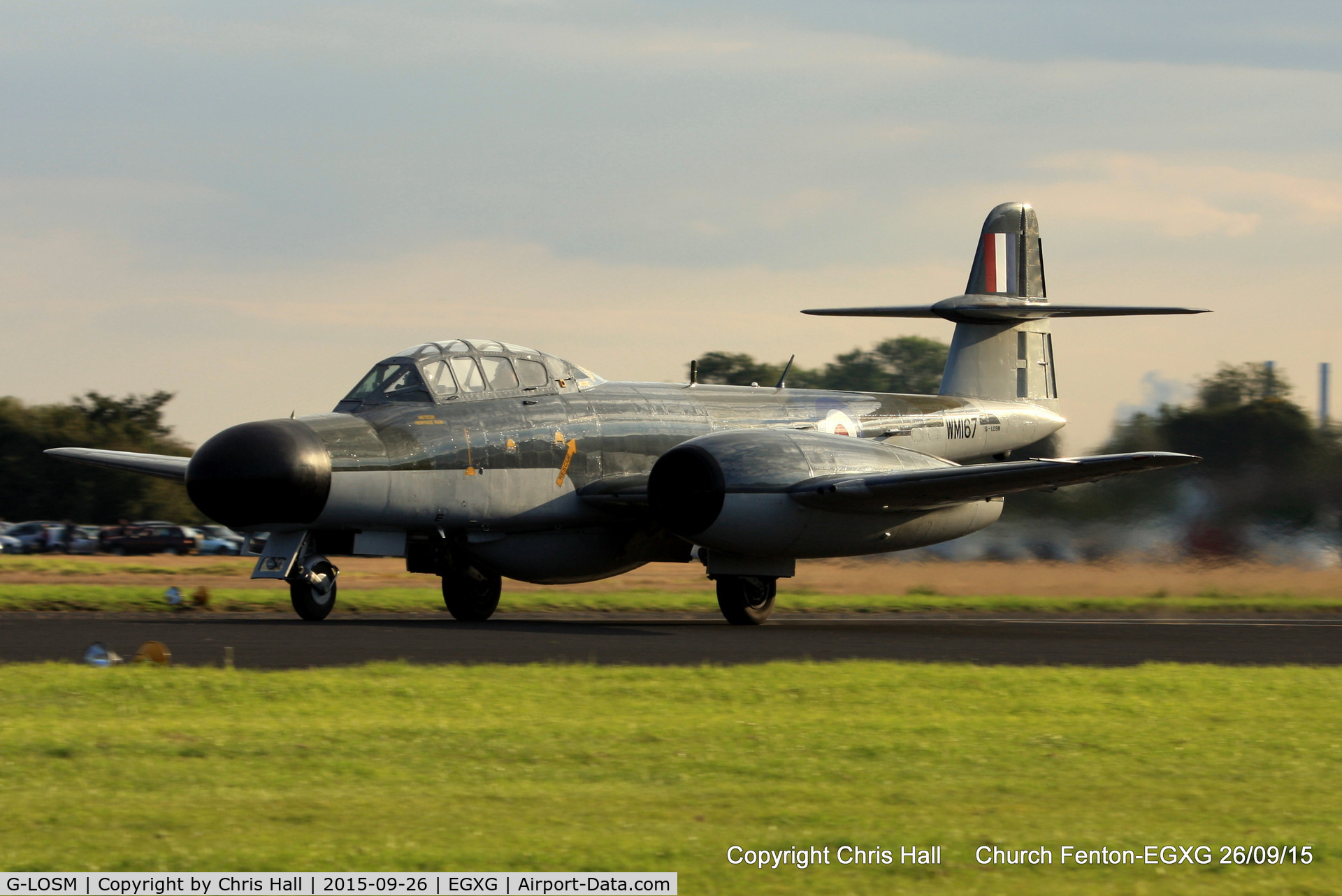 G-LOSM, 1952 Gloster Meteor NF.11 C/N S4/U/2342, at the Yorkshire Airshow