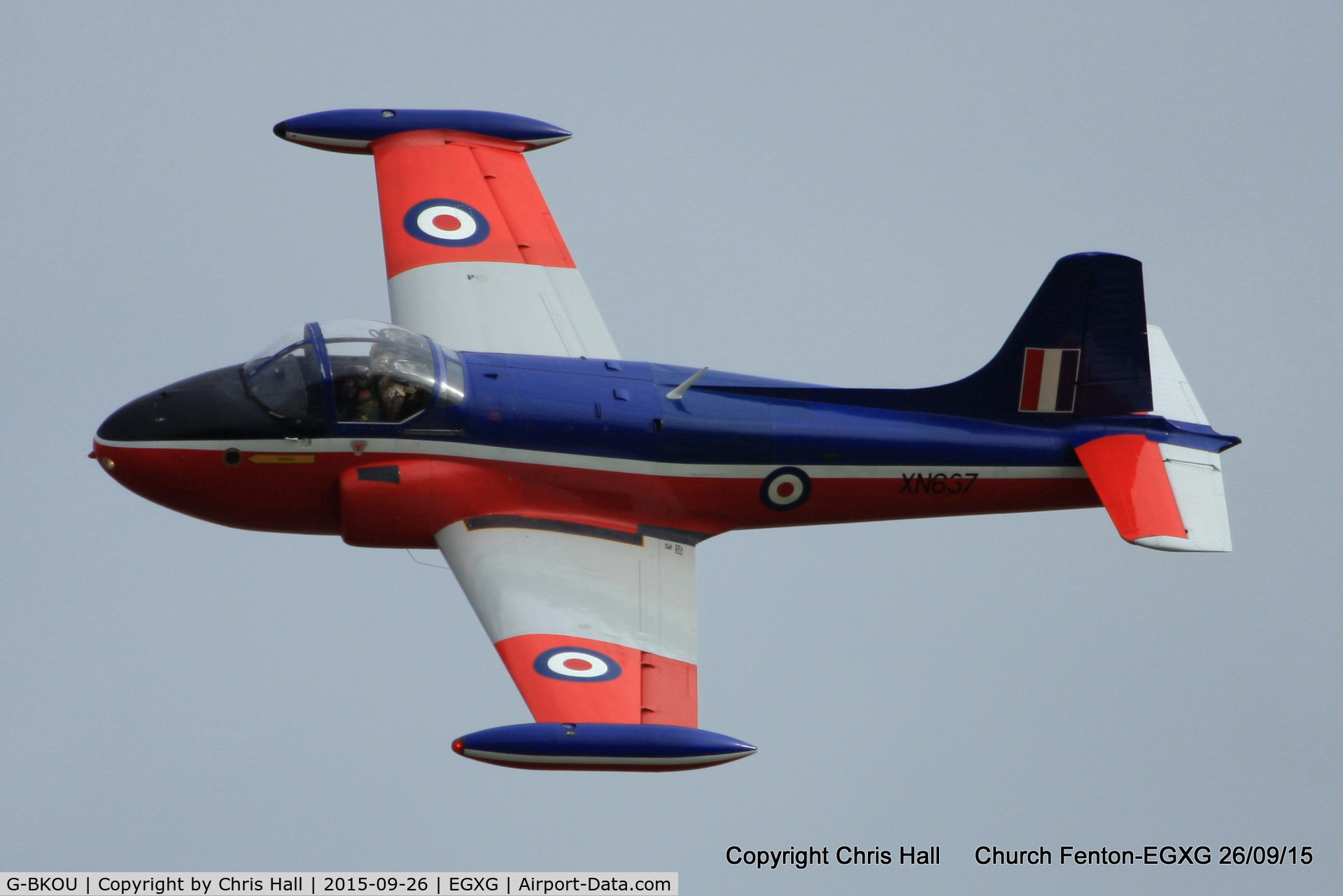 G-BKOU, 1961 Hunting P-84 Jet Provost T.3 C/N PAC/W/13901, at the Yorkshire Airshow