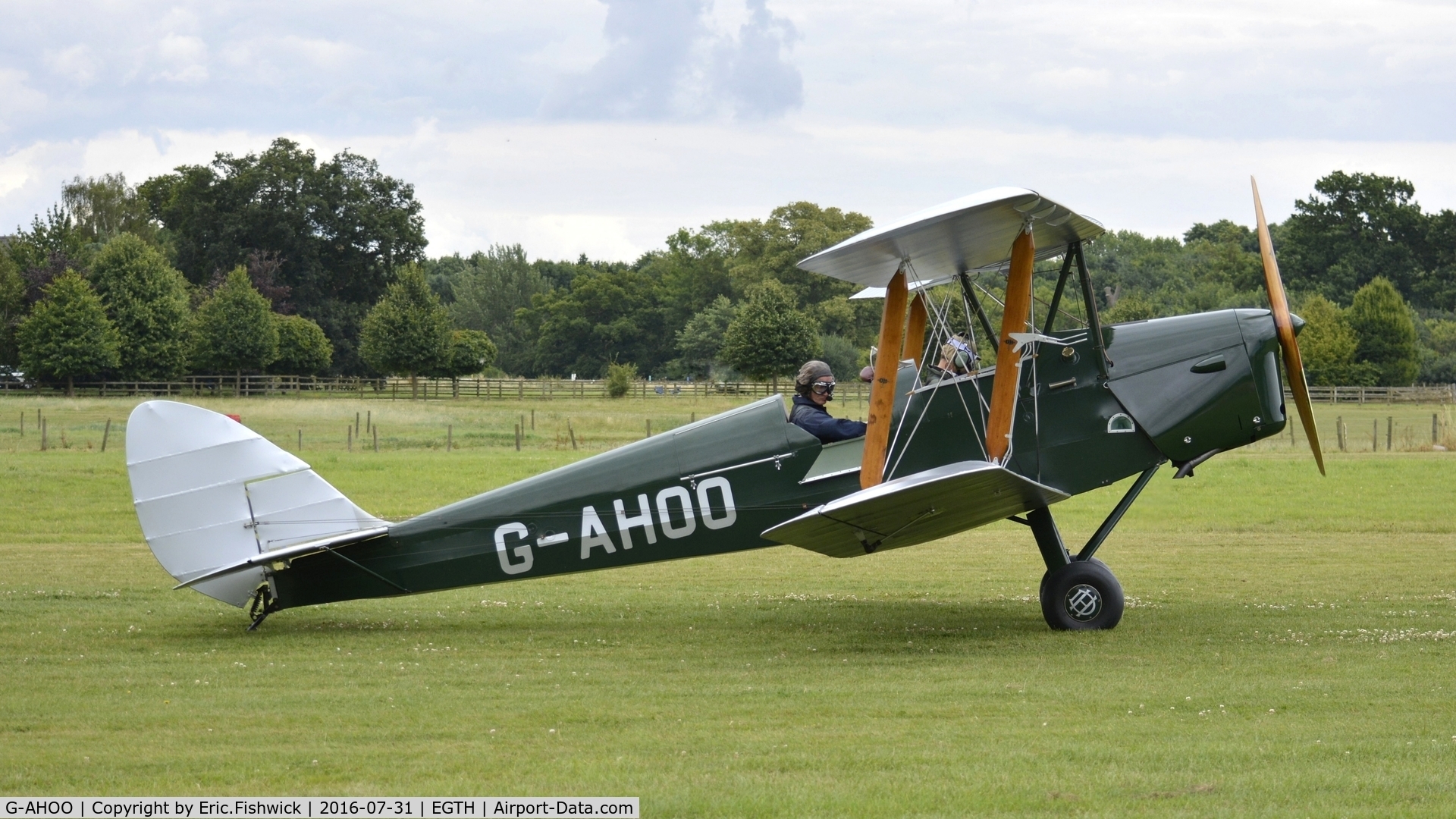 G-AHOO, 1943 De Havilland DH-82A Tiger Moth II C/N 86149, x. G-AHOO at 'A Gathering of Moths,' Old Warden Aerodrome, Beds.