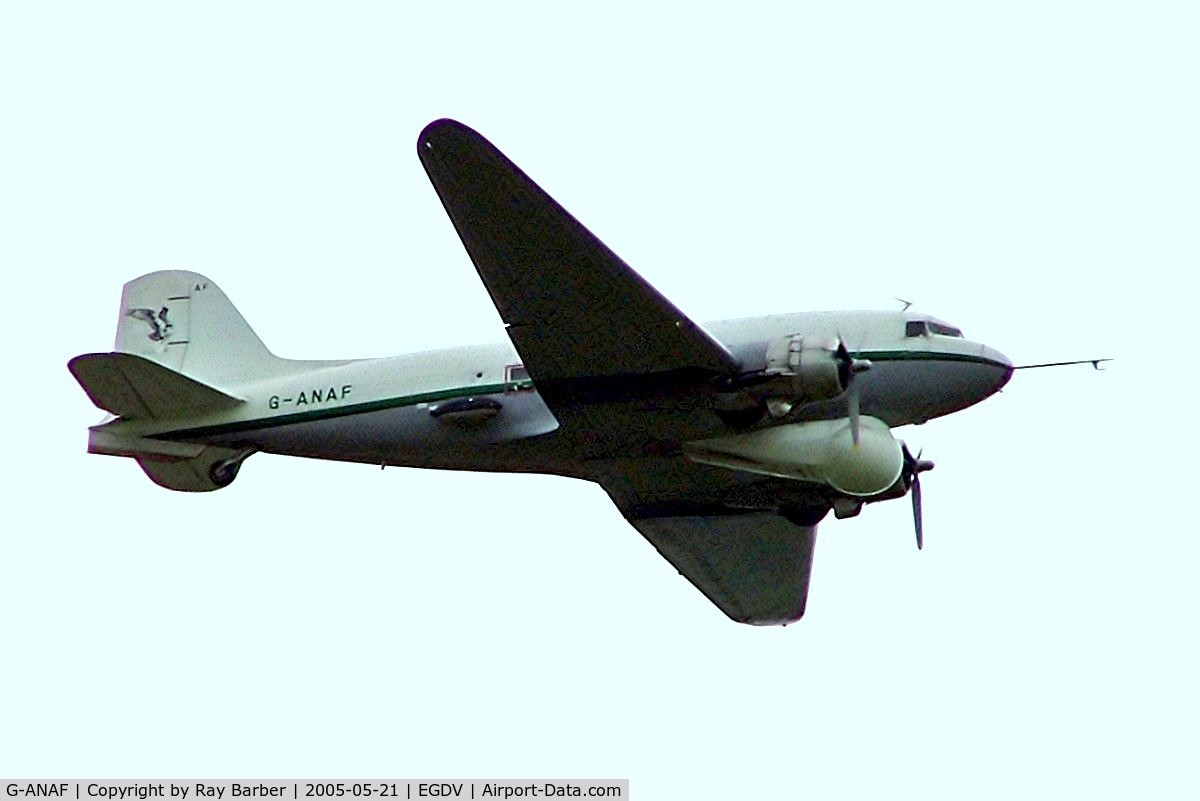 G-ANAF, 1944 Douglas DC-3C-R-1830-90C (C-47B) C/N 33436, Douglas DC-3C-47B-35-DK [16688/33436] (THALES) Hullavington~G 21/05/2005
