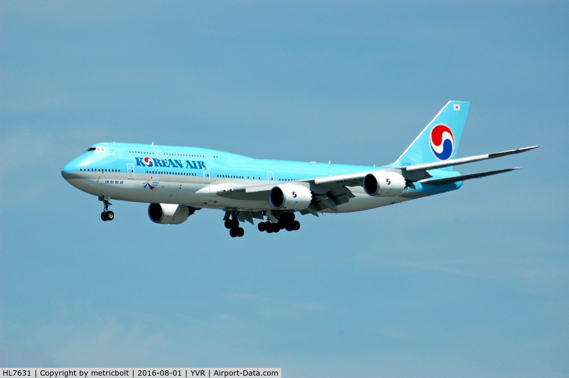 HL7631, 2015 Boeing 747-8B5 C/N 40906, KE71 arrival from Incheon. 