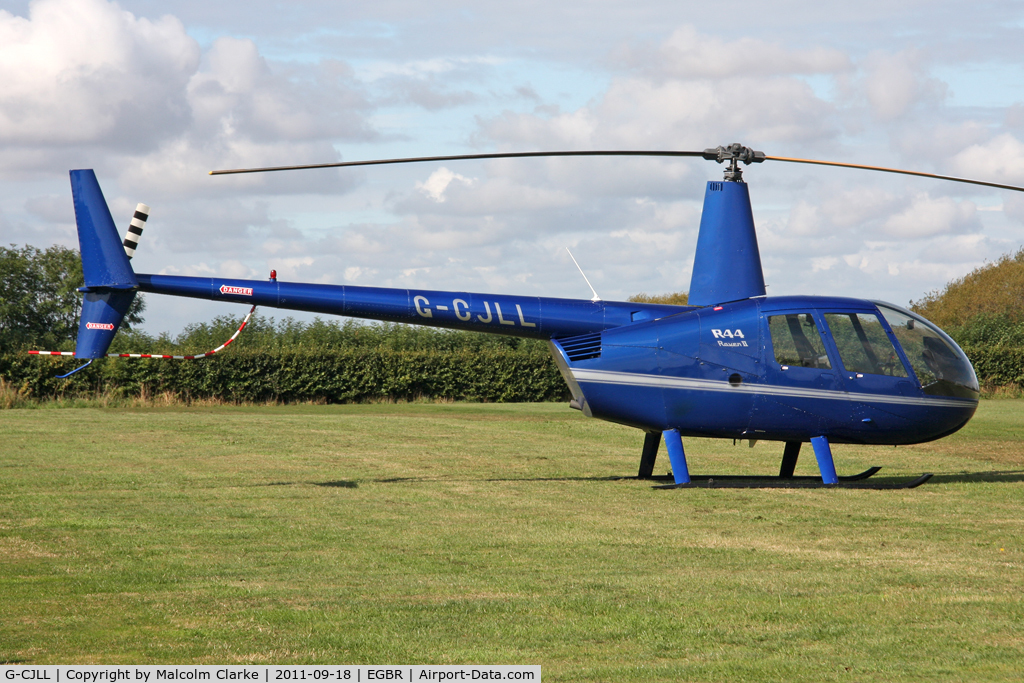 G-CJLL, 2007 Robinson R44 Raven II C/N 11588, R44 II at The Real Aeroplane Company's Helicopter Fly-In Breighton Airfield, September 18th 2011.