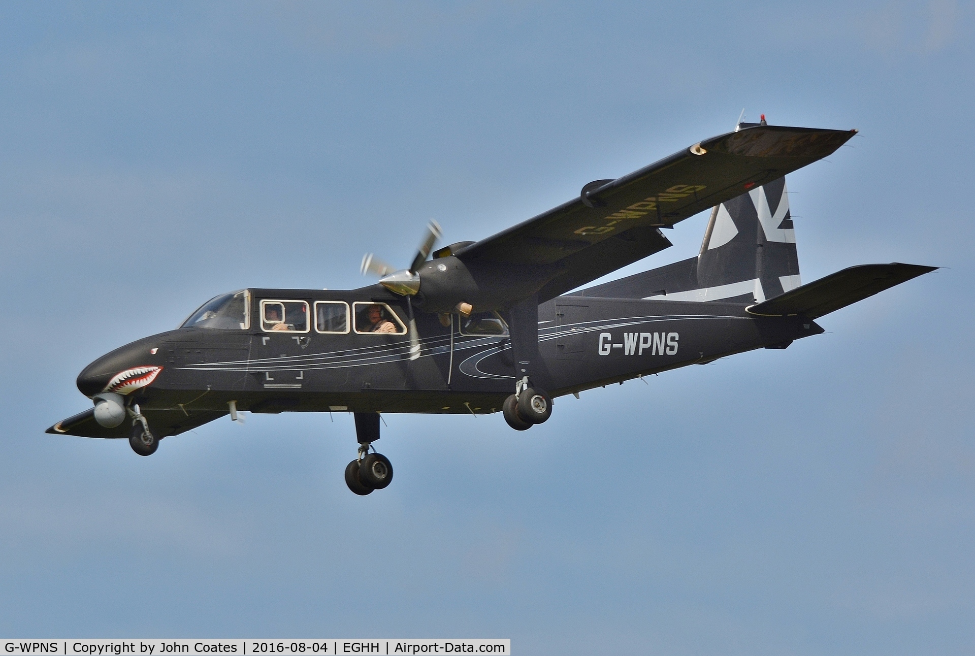 G-WPNS, 2002 Pilatus Britten-Norman BN-2T-4S Defender 4000 C/N 4011, Low approach during training