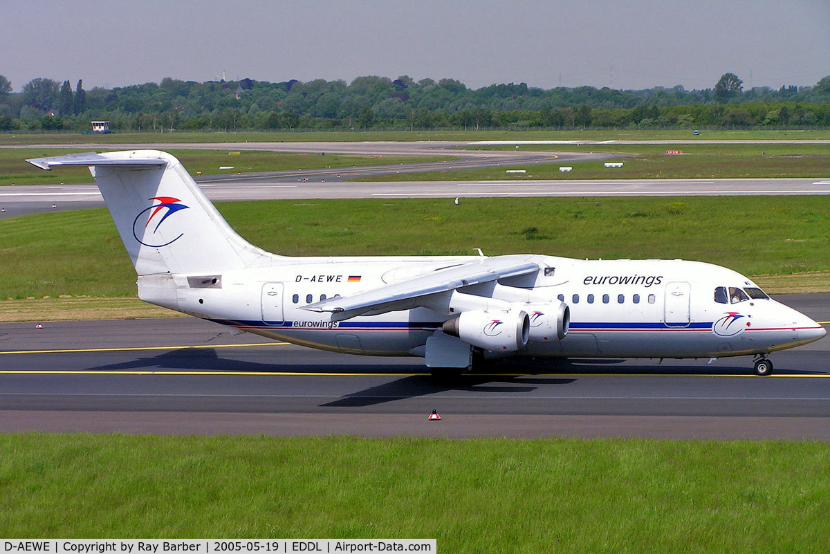 D-AEWE, 1987 British Aerospace BAe.146-200 C/N E2077, BAe 146-200 [E2077] (Eurowings) Dusseldorf~D 19/05/2005