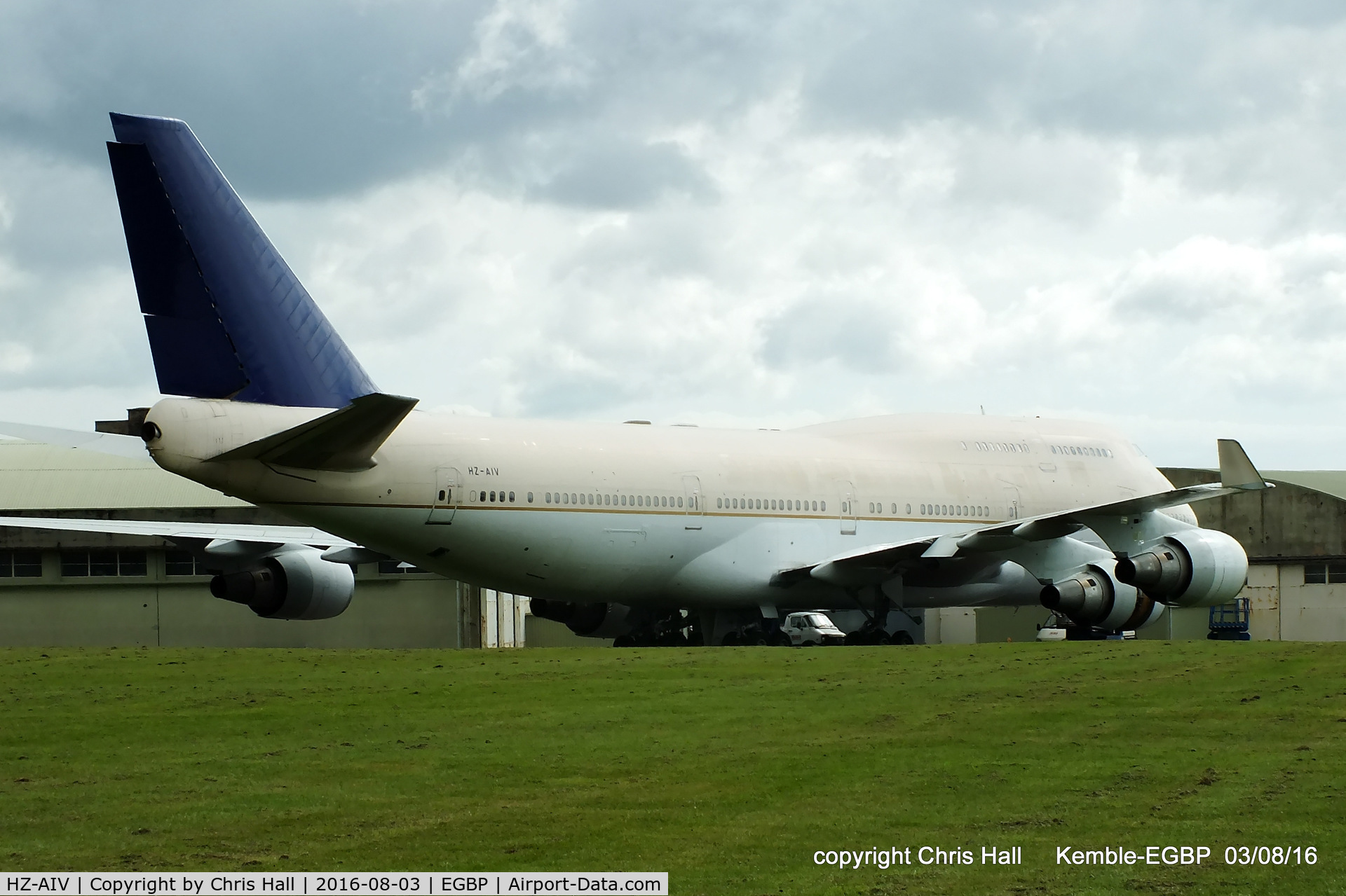 HZ-AIV, 1997 Boeing 747-468 C/N 28339, in storage at Kemble