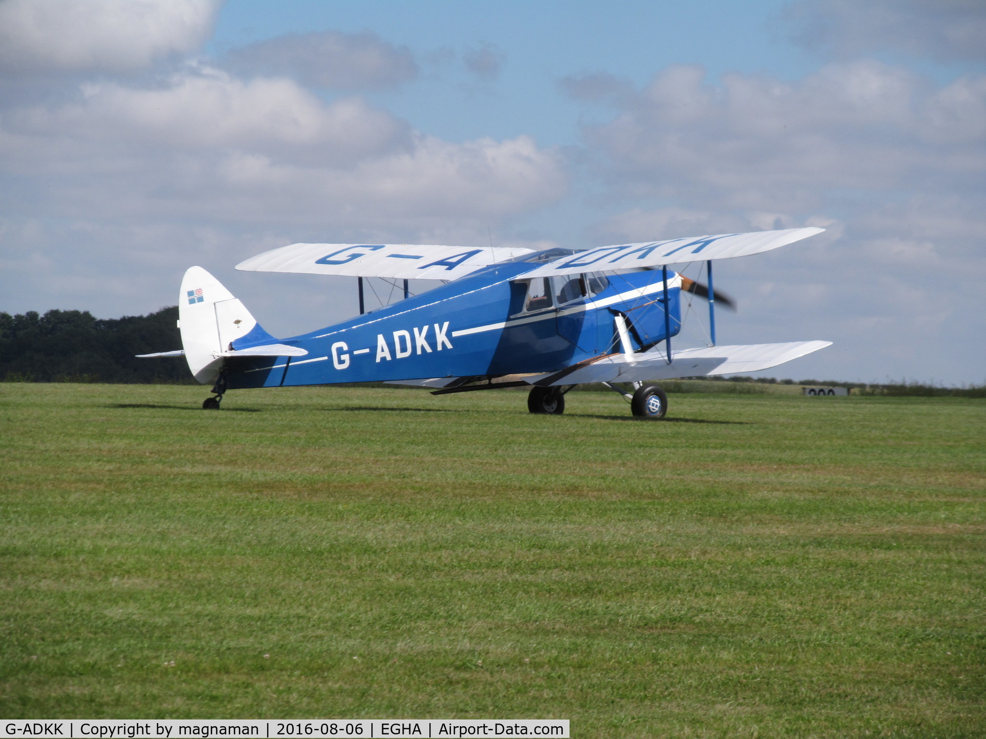 G-ADKK, 1935 De Havilland DH.87B Hornet Moth C/N 8033, at compton