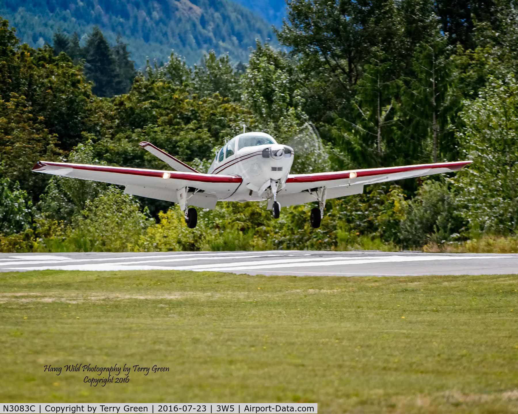 N3083C, 1958 Beech K35 Bonanza C/N D-5754, 2016 North Cascades Vintage Aircraft Museum Fly-In Mears Field 3W5 Concrete Washington