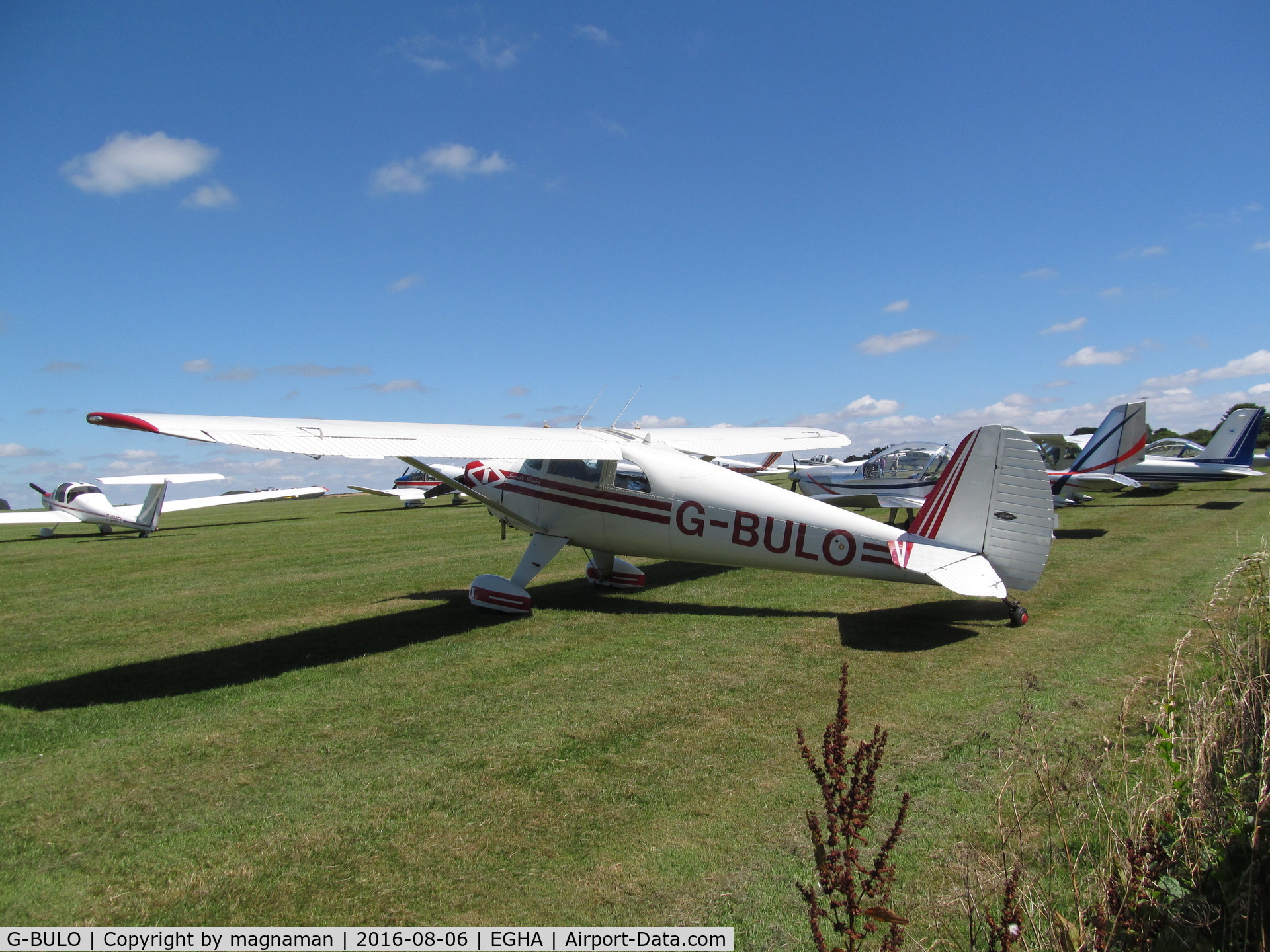 G-BULO, 1946 Luscombe 8F Silvaire C/N 4216, one of many visitors today
