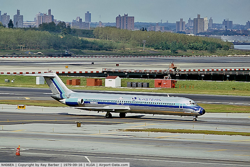 N406EA, 1975 McDonnell Douglas DC-9-51 C/N 47686, McDonnell Douglas DC-9-51 [47686] (Eastern Airlines) New York-La Guardia~N 16/09/1979. From a slide.