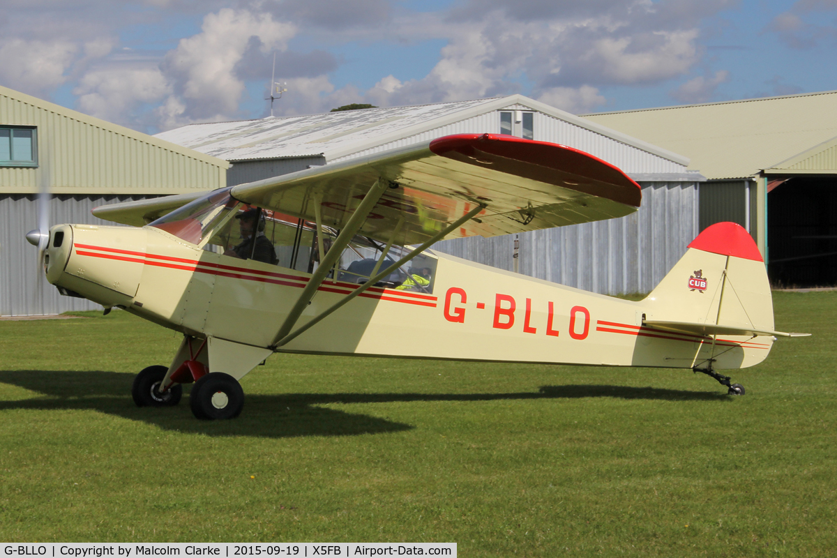 G-BLLO, 1953 Piper L-18C Super Cub (PA-18-95) C/N 18-3099, Piper L-18C Super Cub at Fishburn Airfield, September 19 2015.