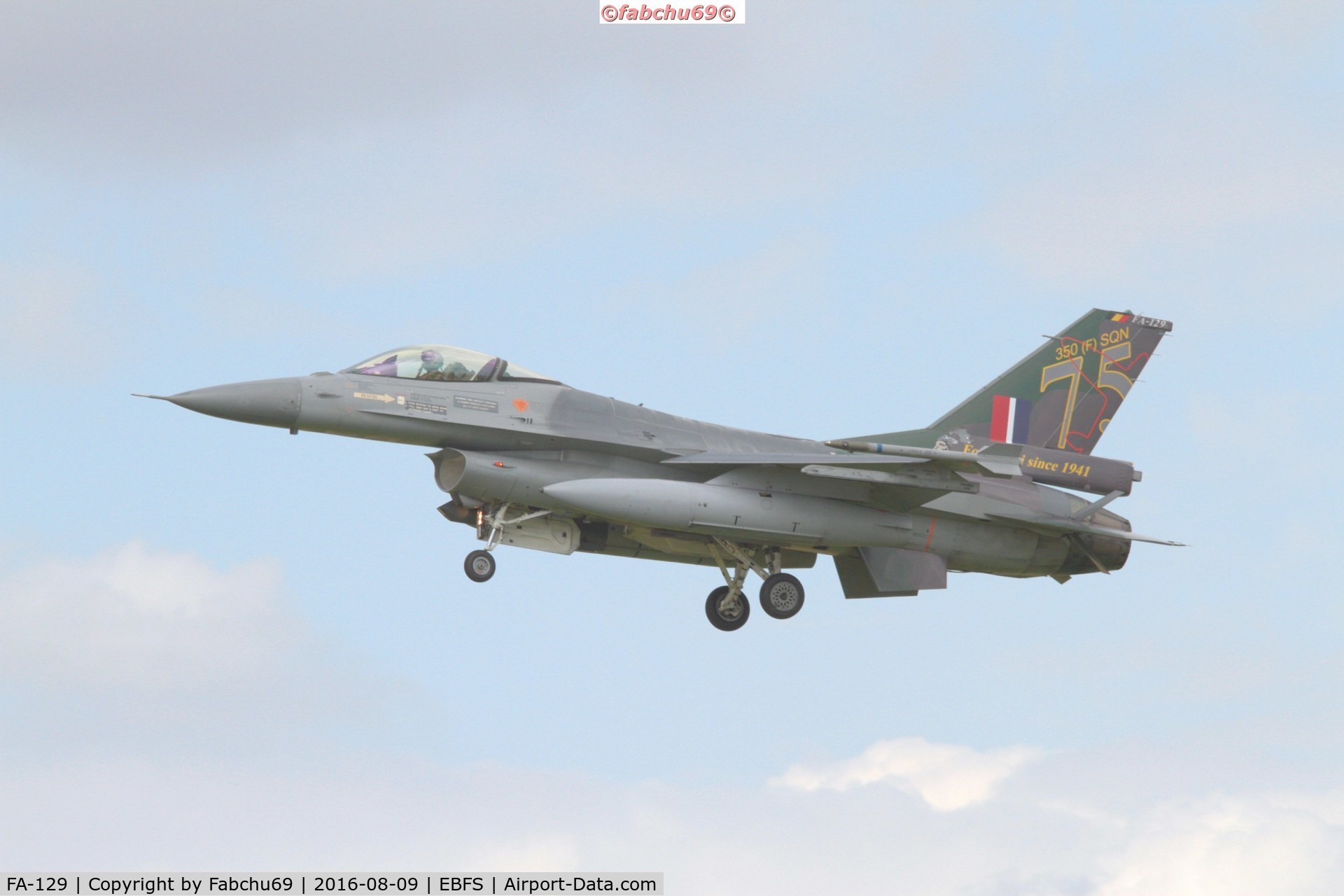 FA-129, 1990 SABCA F-16AM Fighting Falcon C/N 6H-129, F16 Belgian Air Force with new tail