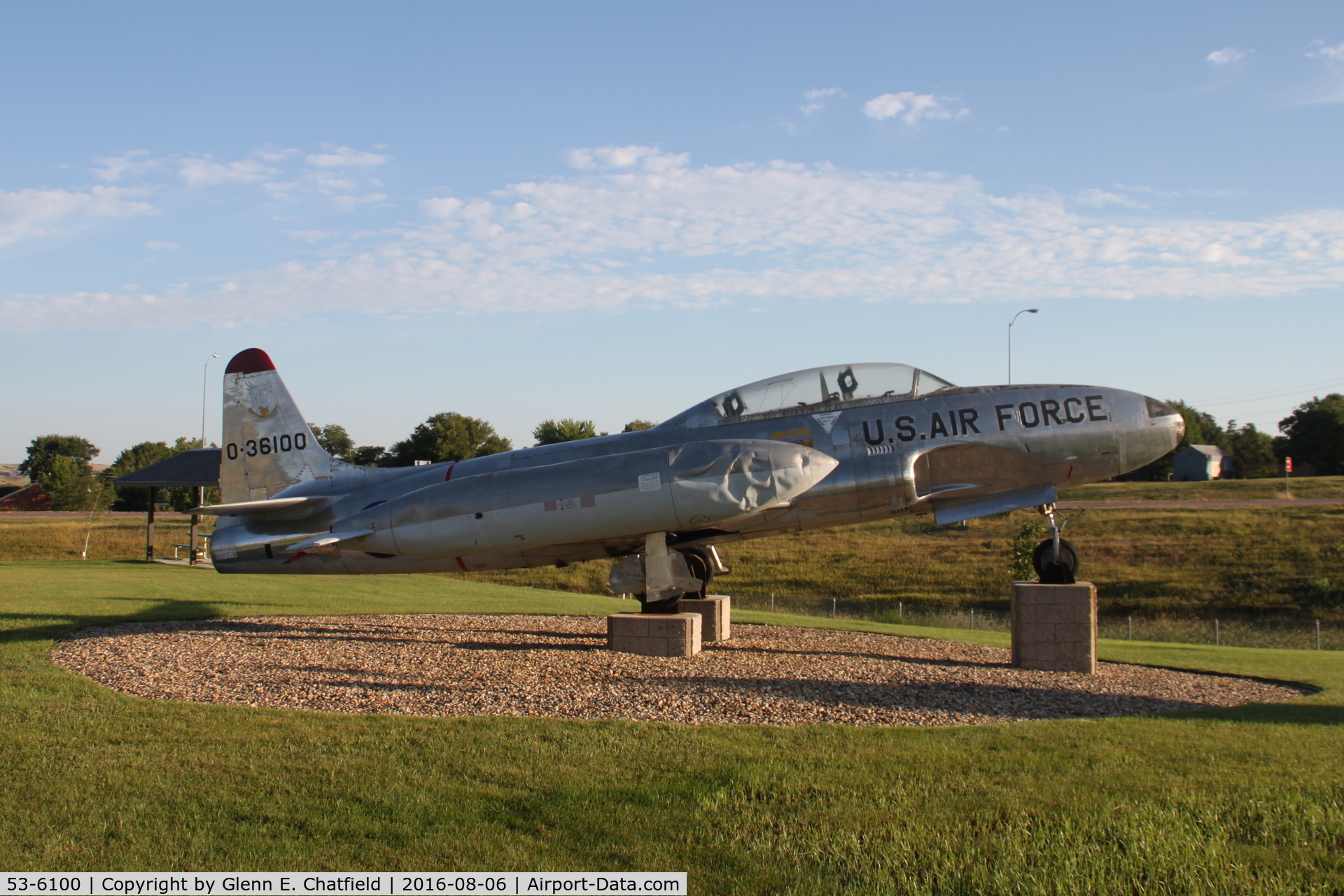 53-6100, 1953 Lockheed T-33A Shooting Star C/N 580-9721, At the South Dakota Hall of Fame
