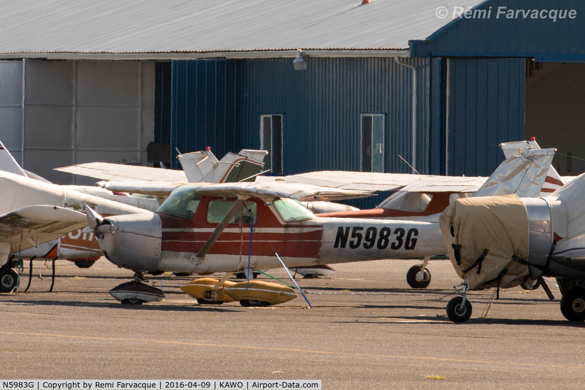 N5983G, 1969 Cessna 150K C/N 15071483, Parked south of main terminal building