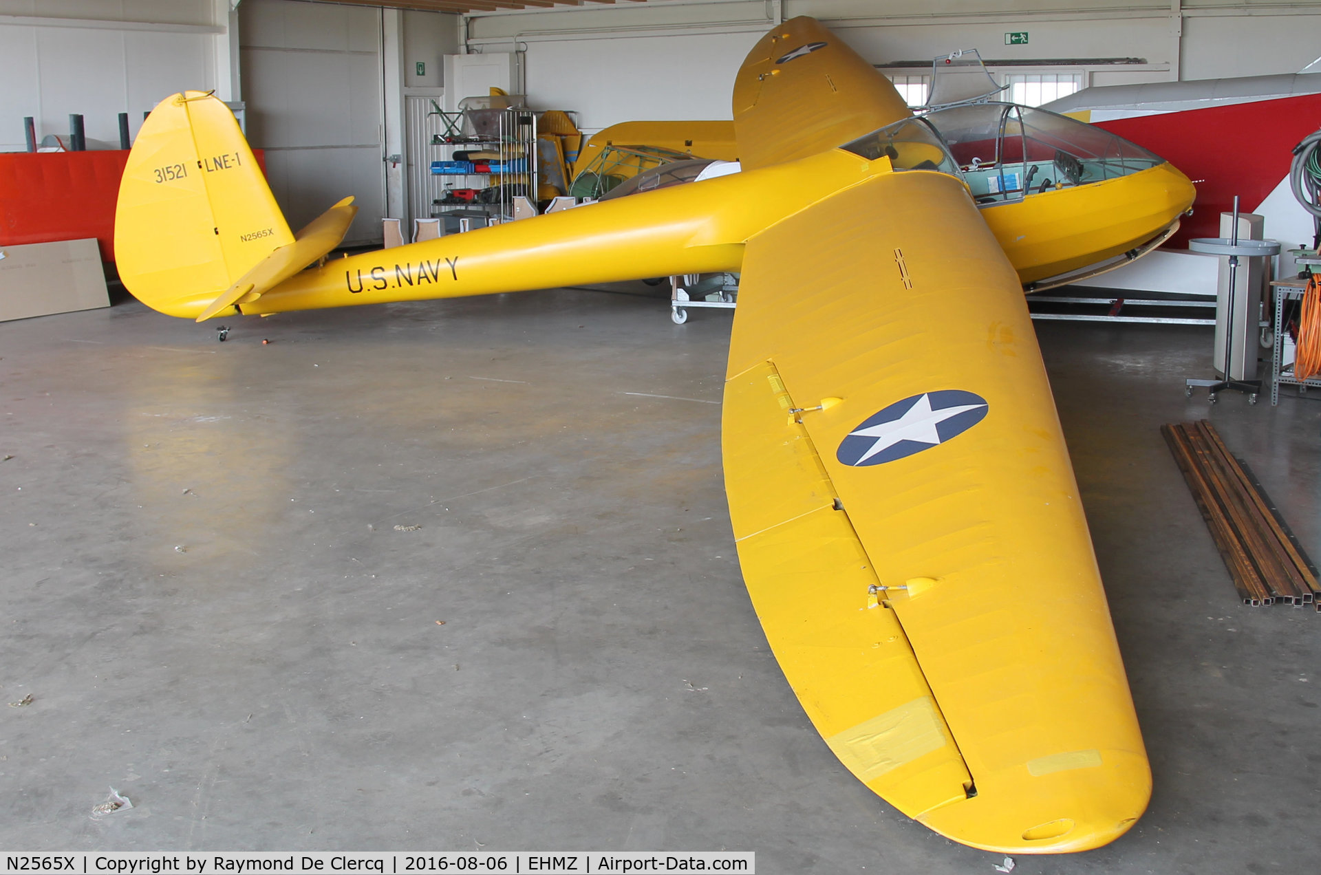 N2565X, Pratt Read LNE-1 C/N 31521, Vintage glider at Midden-Zeeland.