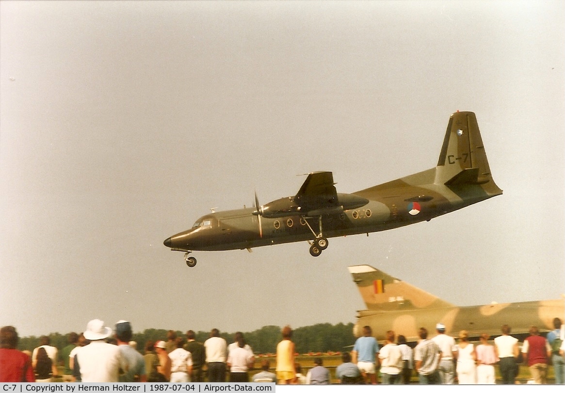 C-7, 1960 Fokker F-27-300M Troopship C/N 10157, Open day at airbase Twenthe July 4th 1987