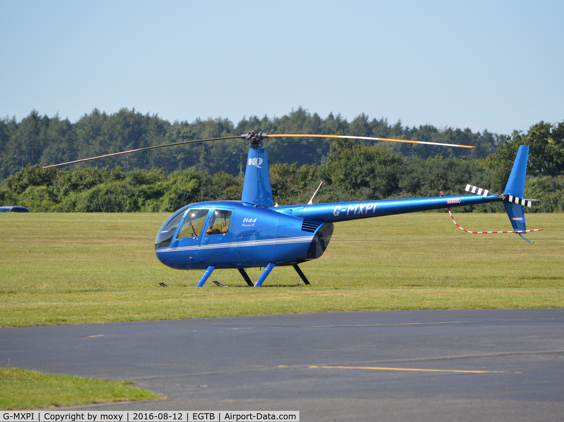 G-MXPI, 2009 Robinson R44 Raven II C/N 12827, Robinson R44 Raven II at Wycombe Air Park. Ex OK-SIM