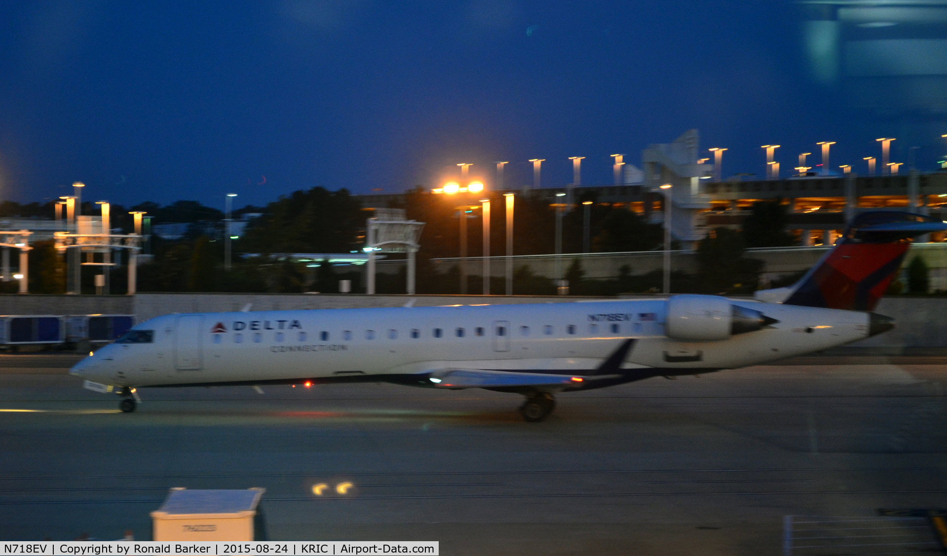 N718EV, 2003 Bombardier CRJ-701 (CL-600-2C10) Regional Jet C/N 10095, Taxi Richmond