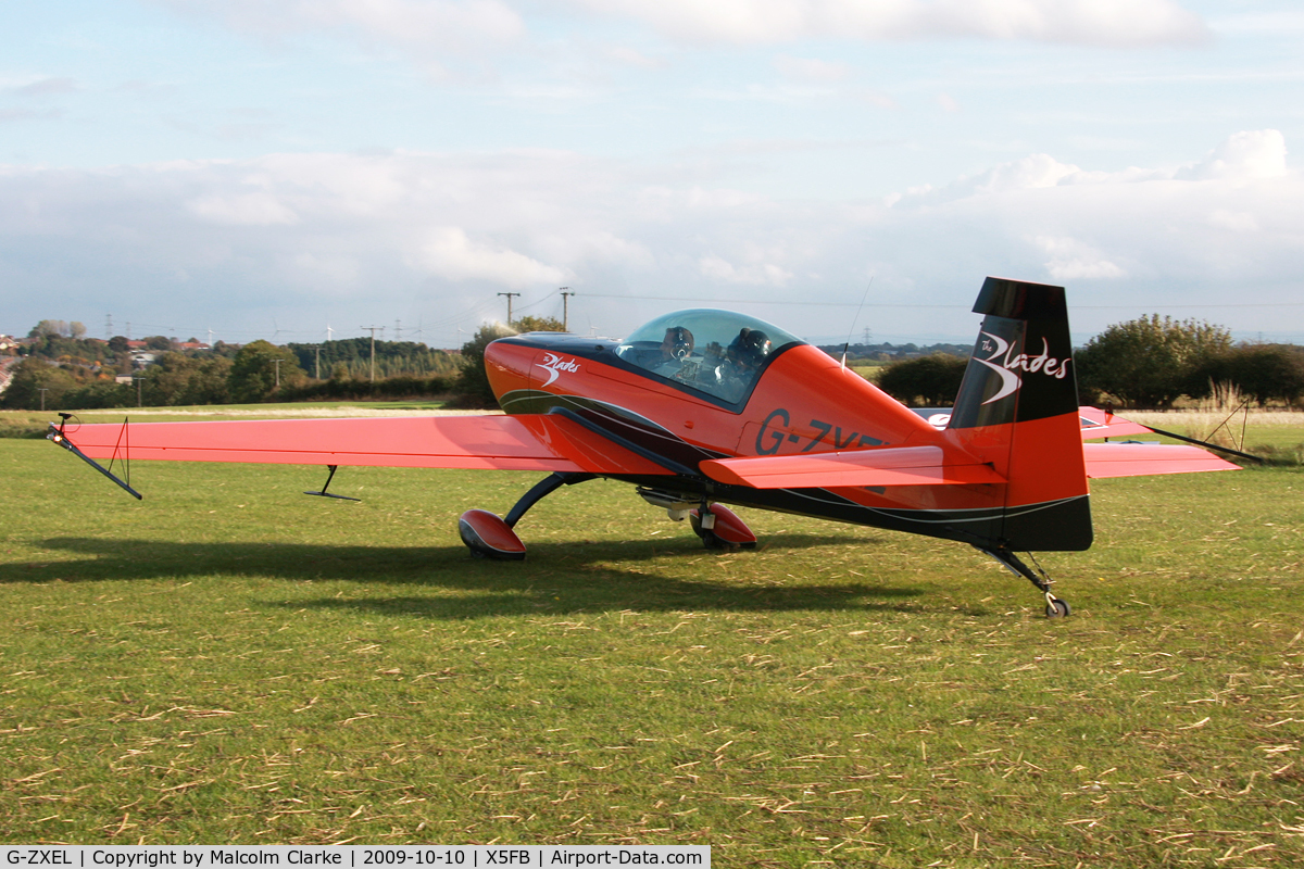 G-ZXEL, 2006 Extra EA-300L C/N 1224, Extra EA-300L, One of the Blades Aerobatic Team at Fishburn Airfield, October 10th 2009.