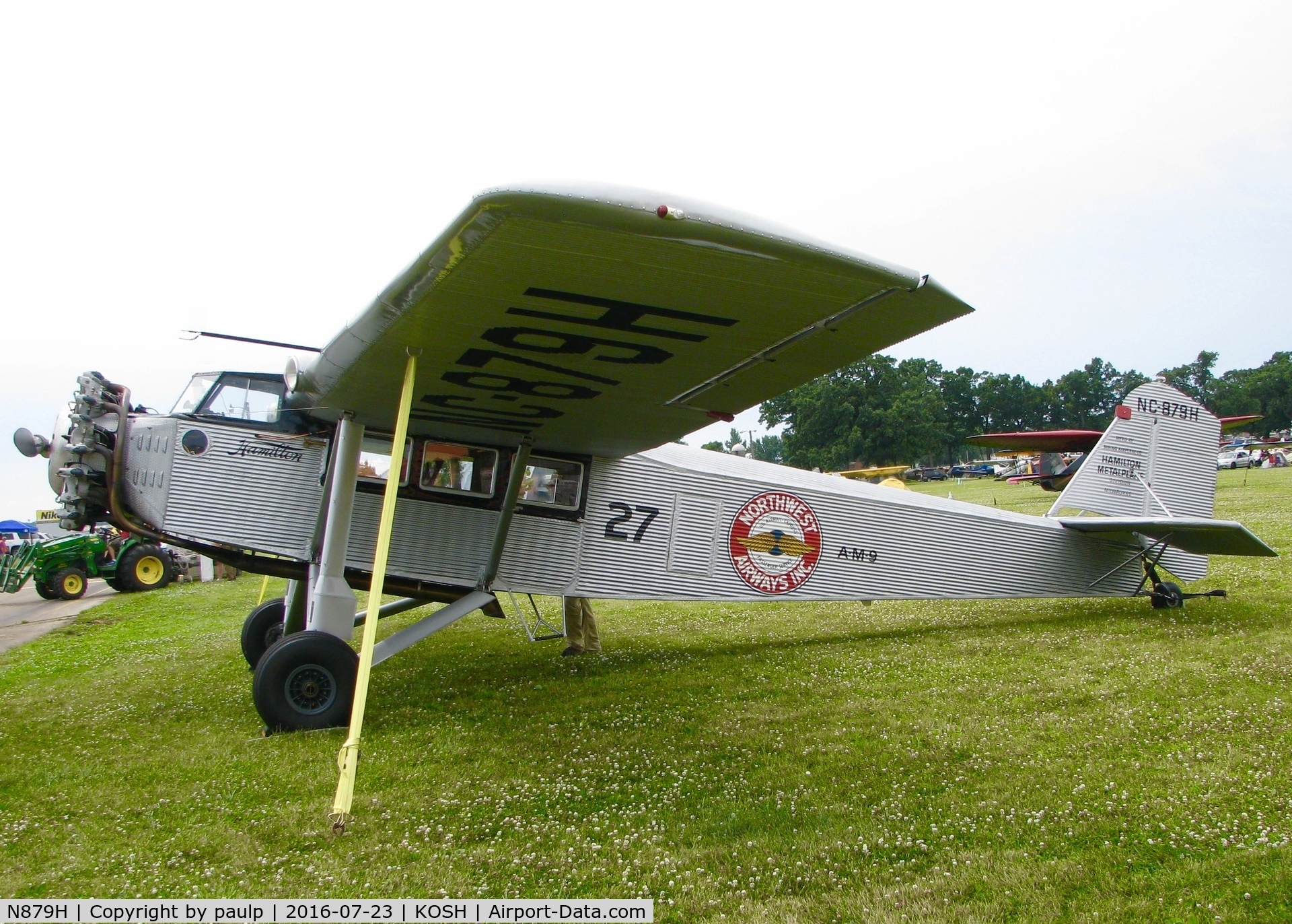 N879H, 1929 Hamilton Metalplane H47 C/N 65, AirVenture 2016.