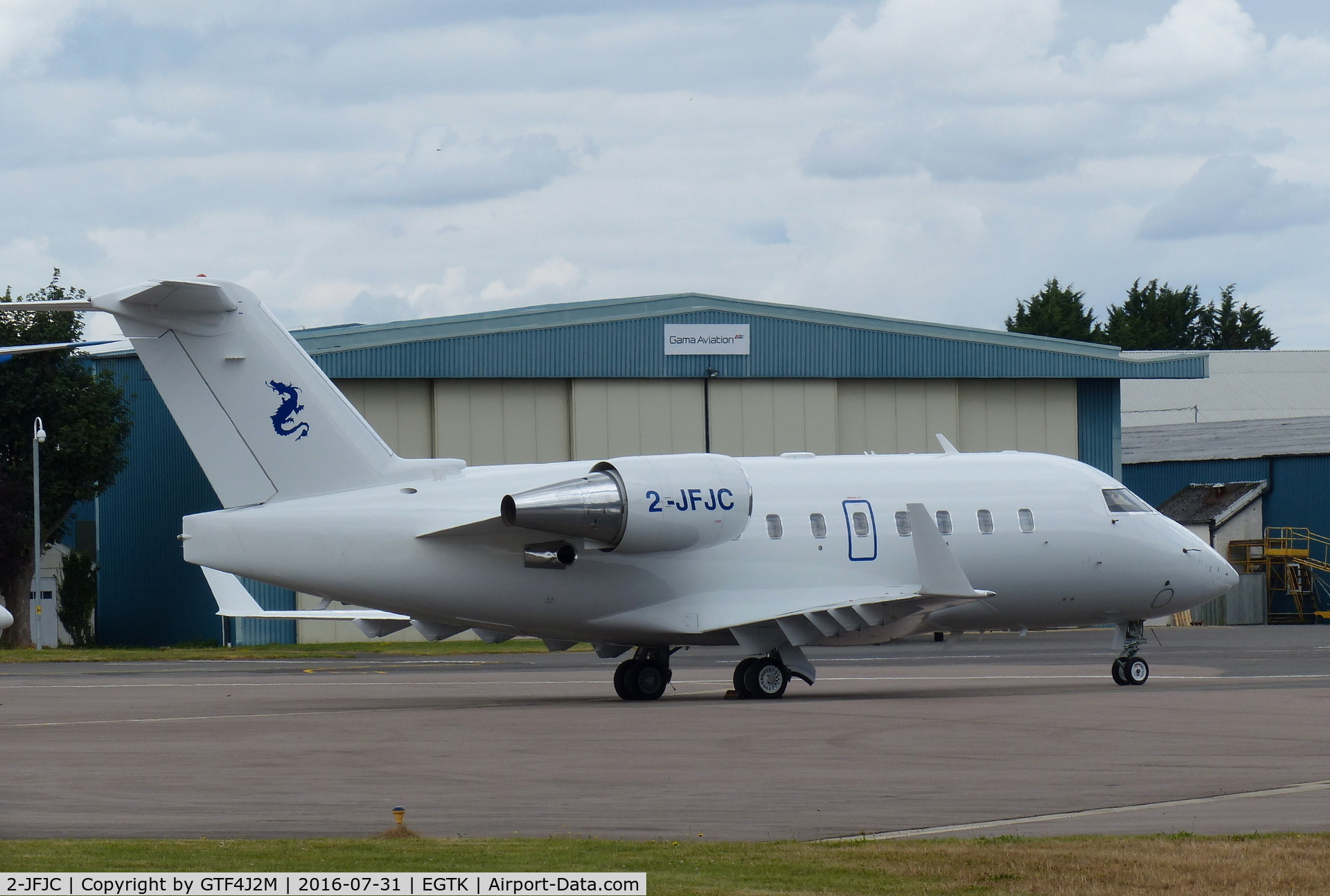 2-JFJC, 1988 Canadair Challenger 601-3A (CL-600-2B16) C/N 5023, 2-JFJC at Oxford 31.7.16