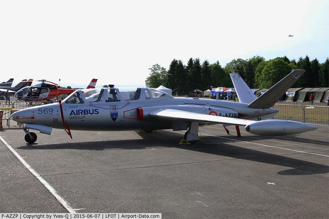 F-AZZP, 1966 Fouga CM-170R Magister C/N 569, Fouga CM-170R Magister, Static display, Tours-St Symphorien Air Base 705 (LFOT-TUF) Open day 2015