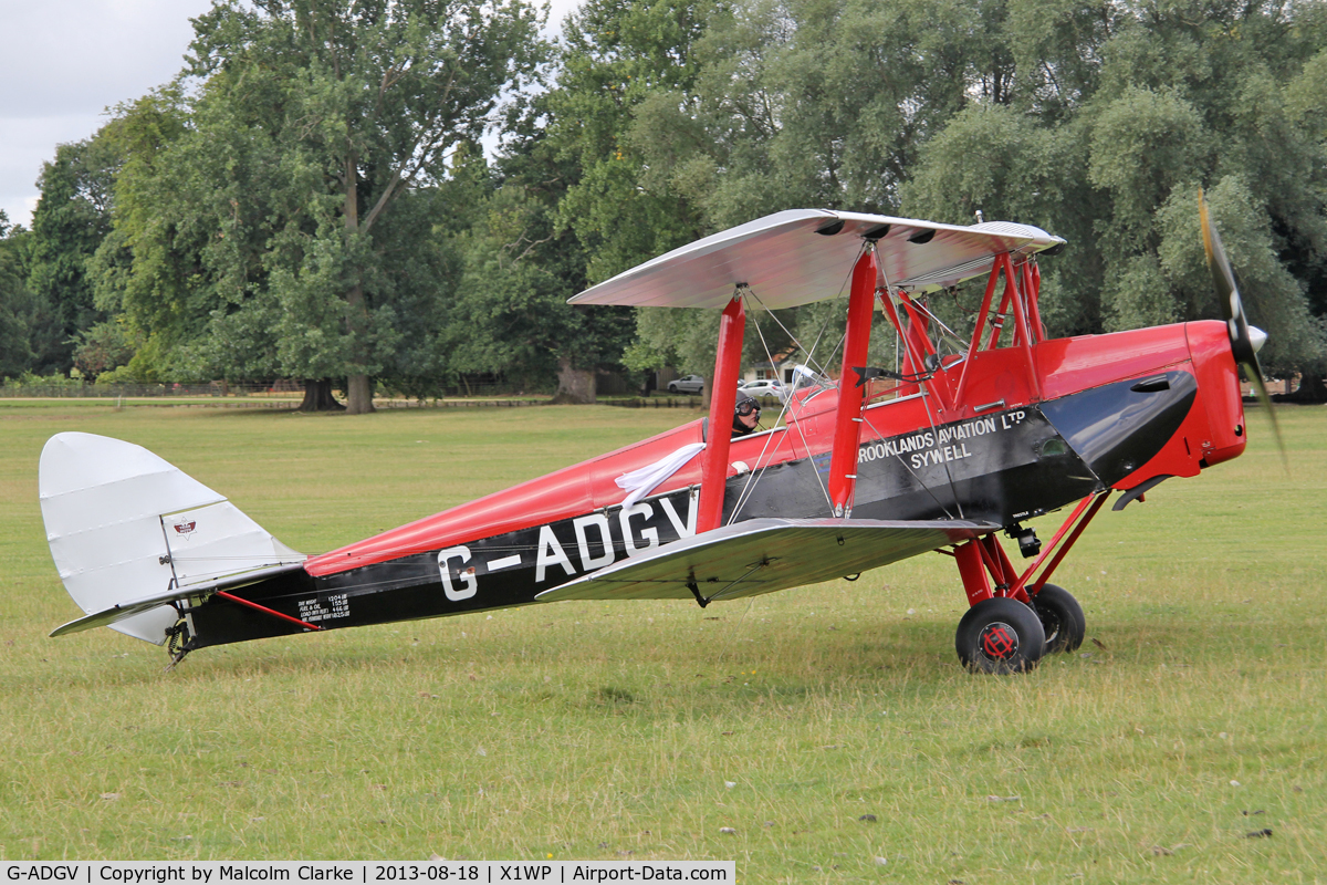 G-ADGV, 1935 De Havilland DH-82A Tiger Moth II C/N 3340, De Havilland DH-82A Tiger Moth II at The De Havilland Moth Club's 28th International Moth Rally at Woburn Abbey. August 18th 2013.